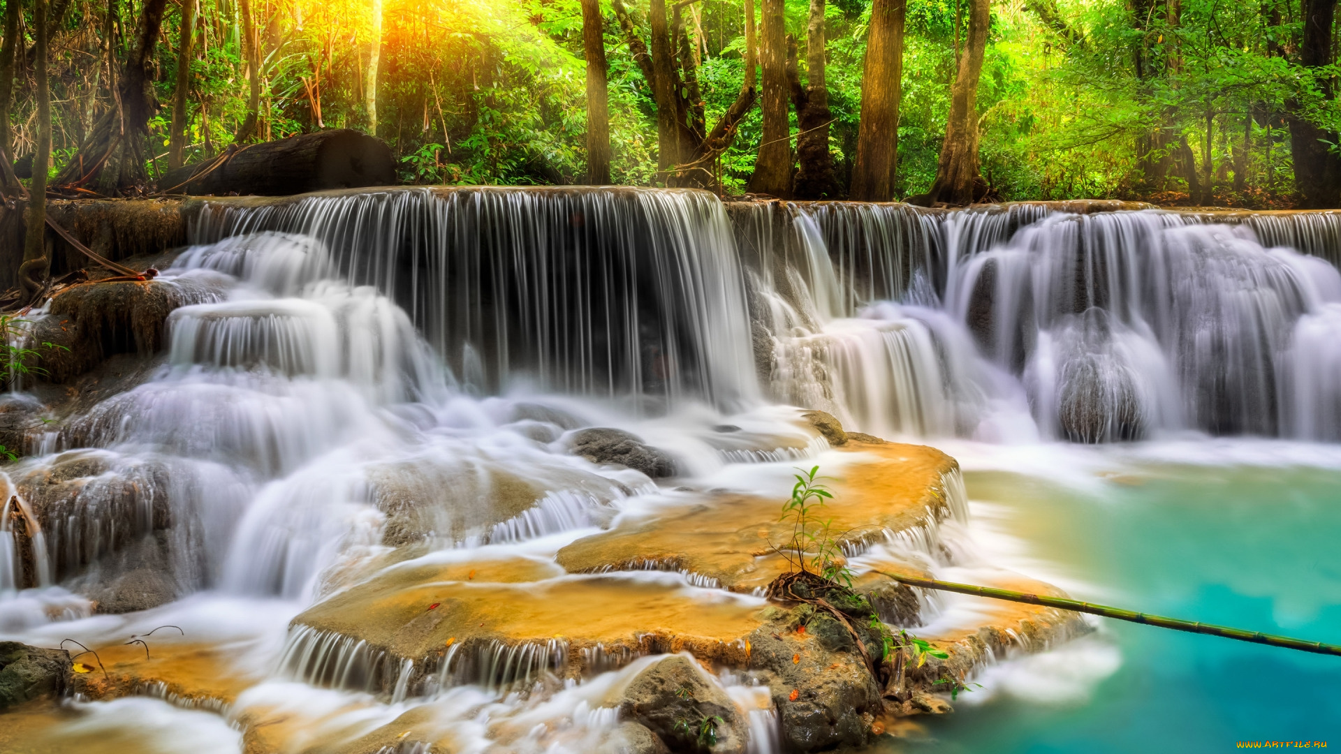tropical, waterfall, in, thailand, природа, водопады, tropical, waterfall, in, thailand