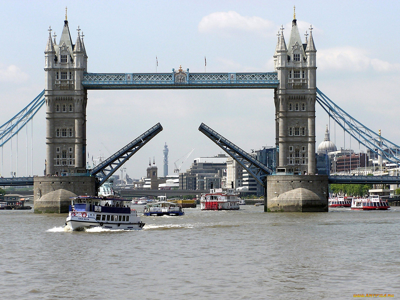 мосты, лондона, города, лондон, великобритания