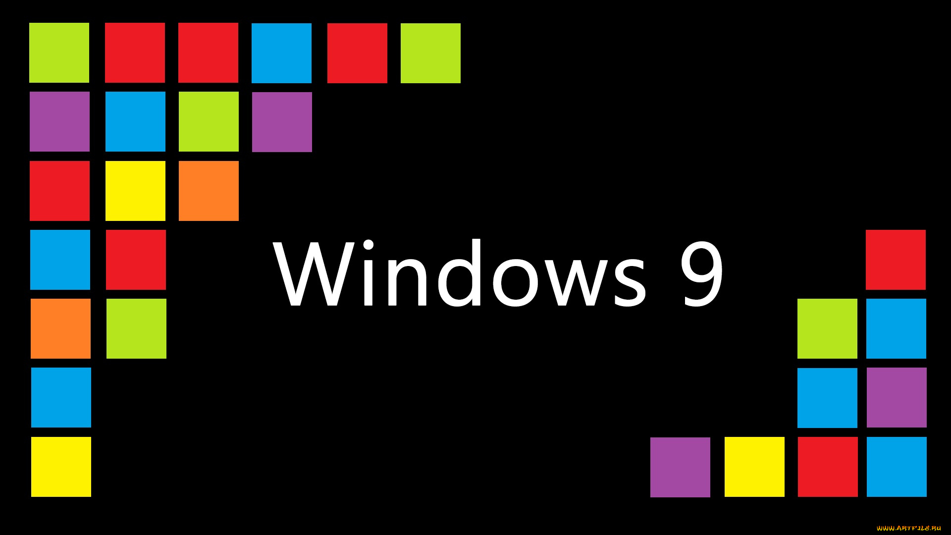 компьютеры, windows, 9, логотип, фон