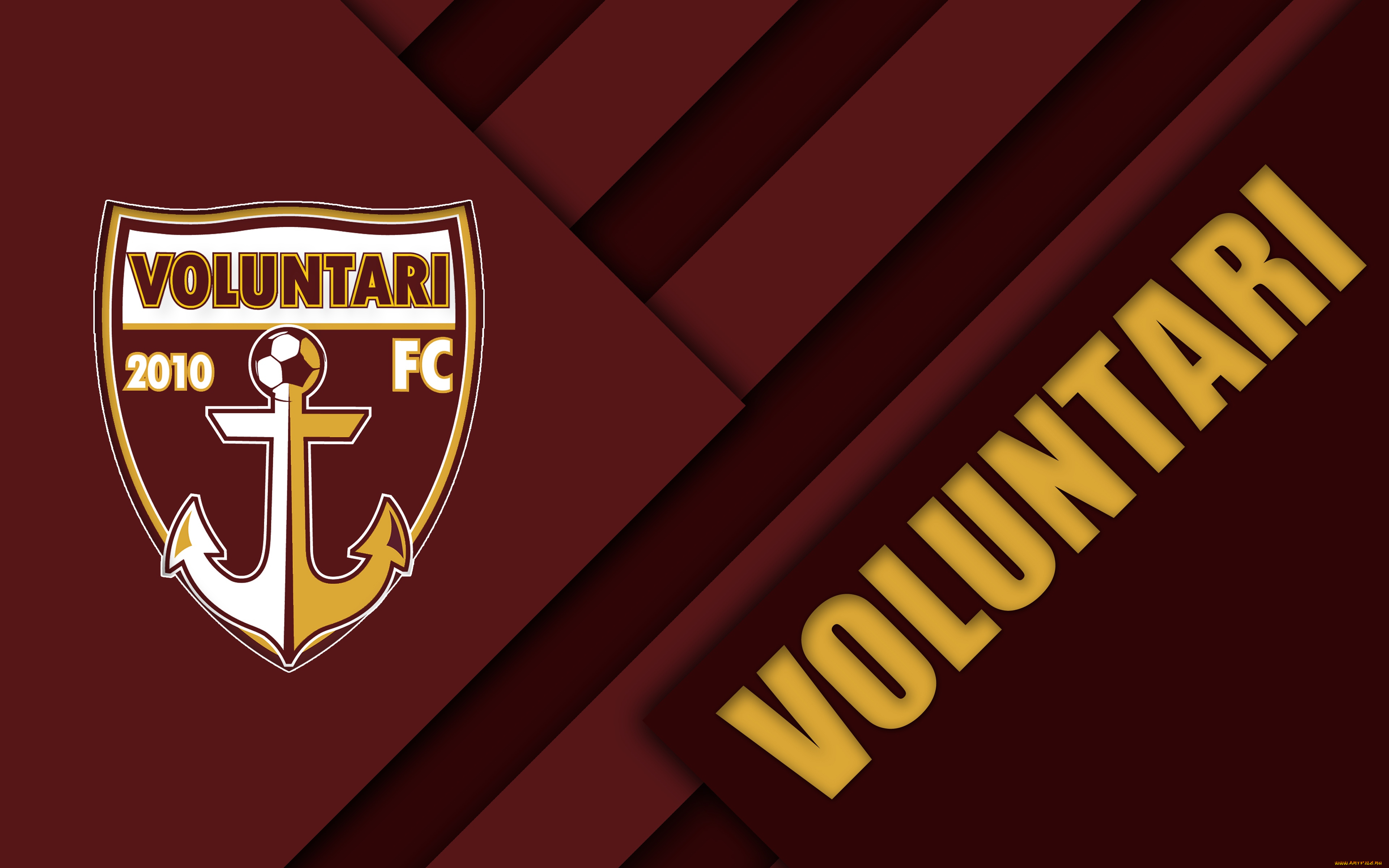 voluntari, fc, спорт, эмблемы, клубов, romania, voluntari, логотип, футбол, brown, abstraction, liga, 1, румынский, футбольный, клуб, fc, football