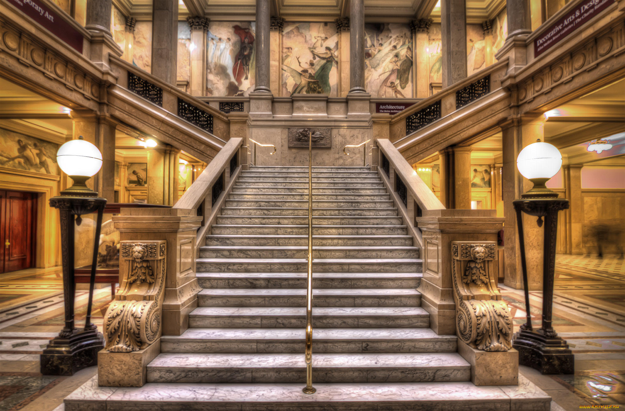 carnegie, museum, of, art, stairway, интерьер, холлы, , лестницы, , корридоры, лестница, музей