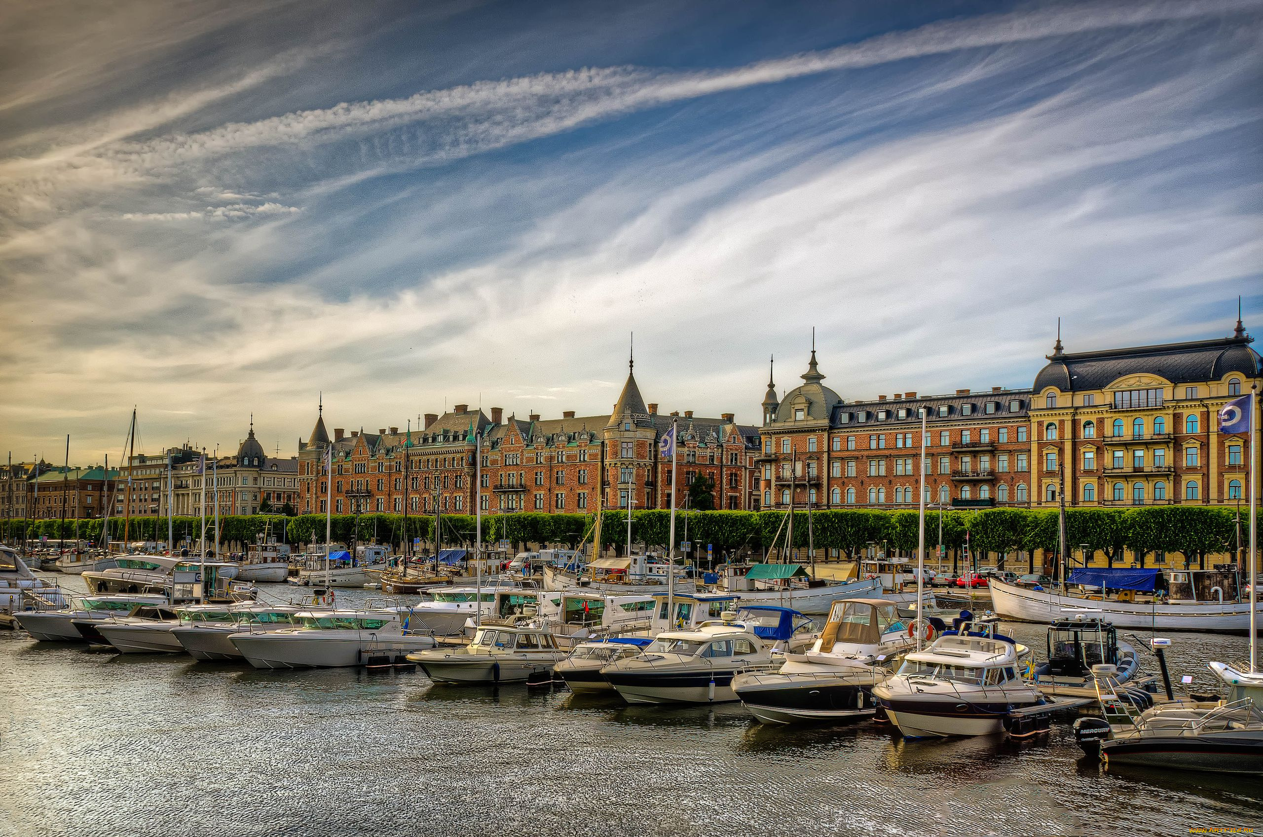 stockholm, корабли, порты, причалы