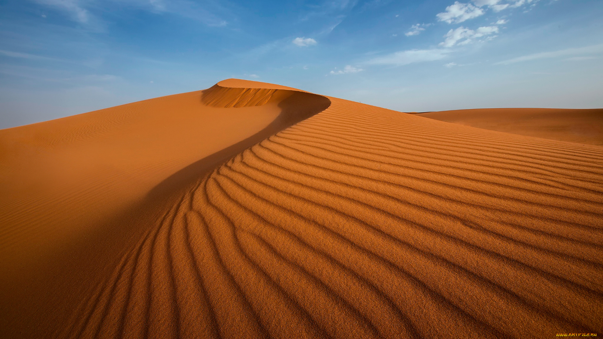 природа, пустыни, песок, облака, небо, дюны, барханы