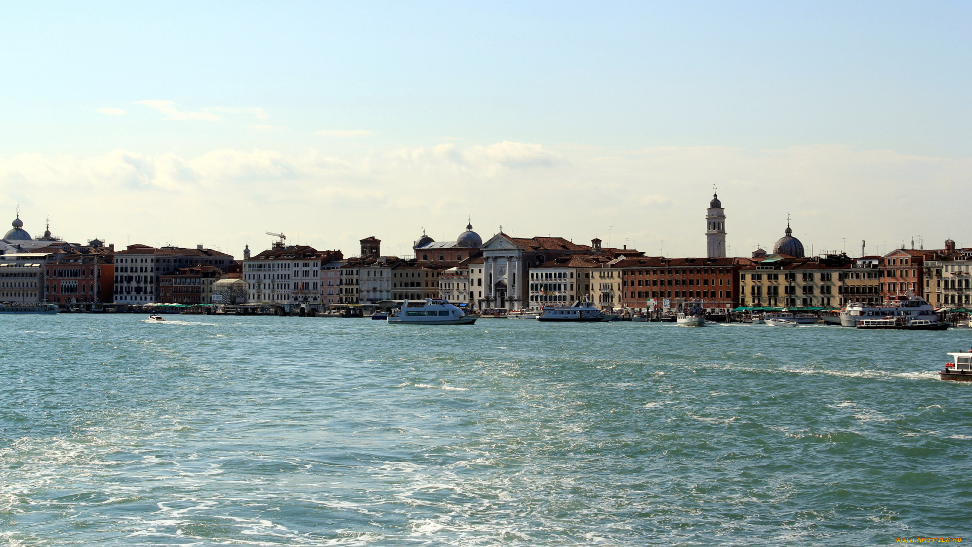 города, венеция, , италия, панорама, вода