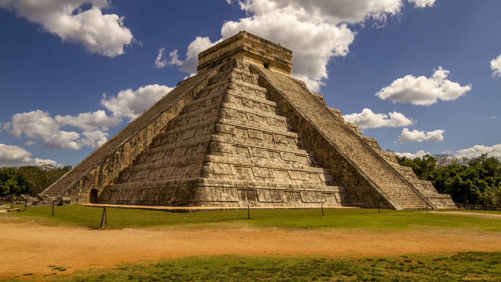 города, -, исторические, , архитектурные, памятники, мексика, Чичен-ица, майя, пирамида, chichen, itza