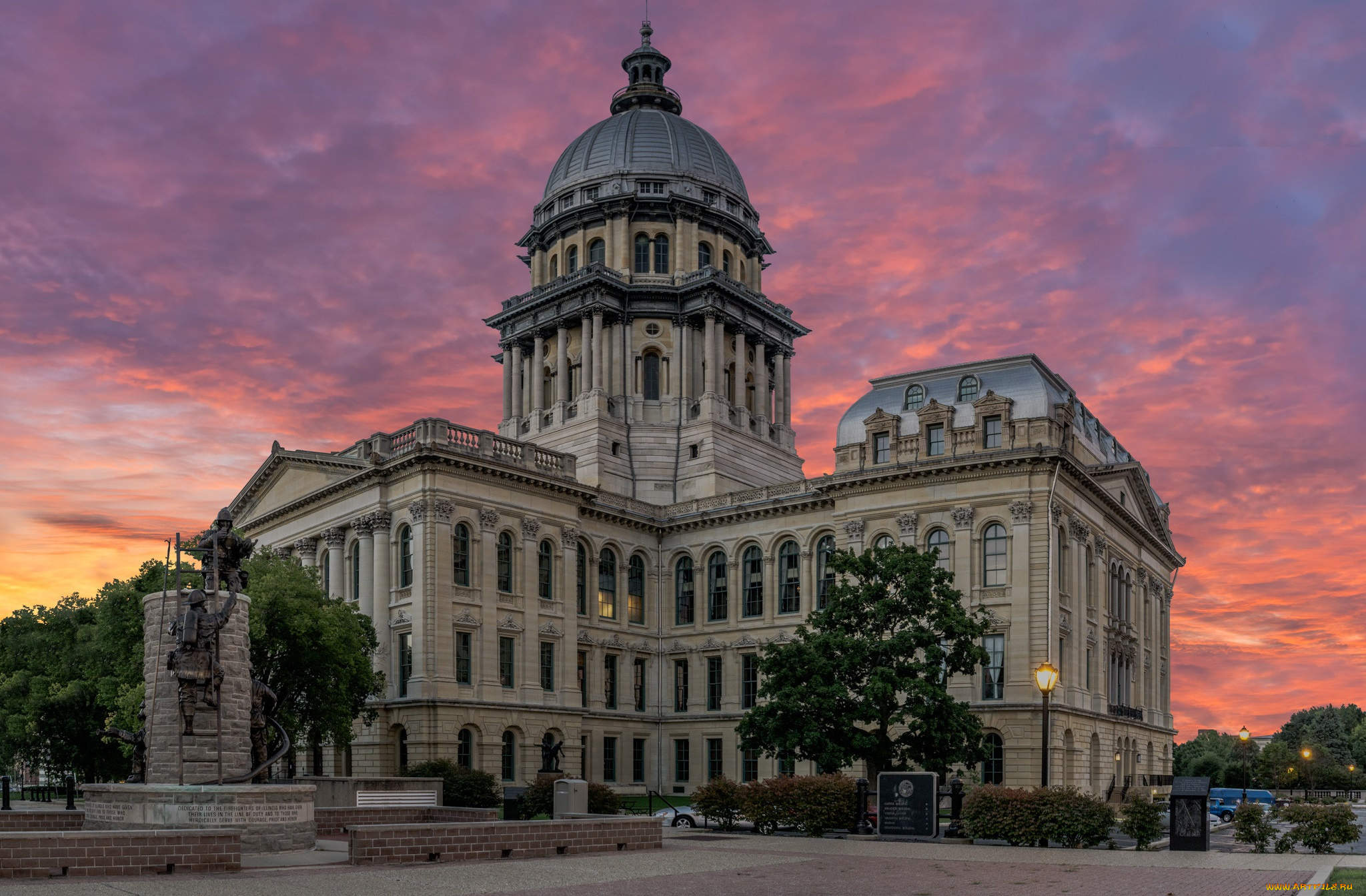 illinois, state, capitol, building, in, springfield, города, -, здания, , дома, капитолий