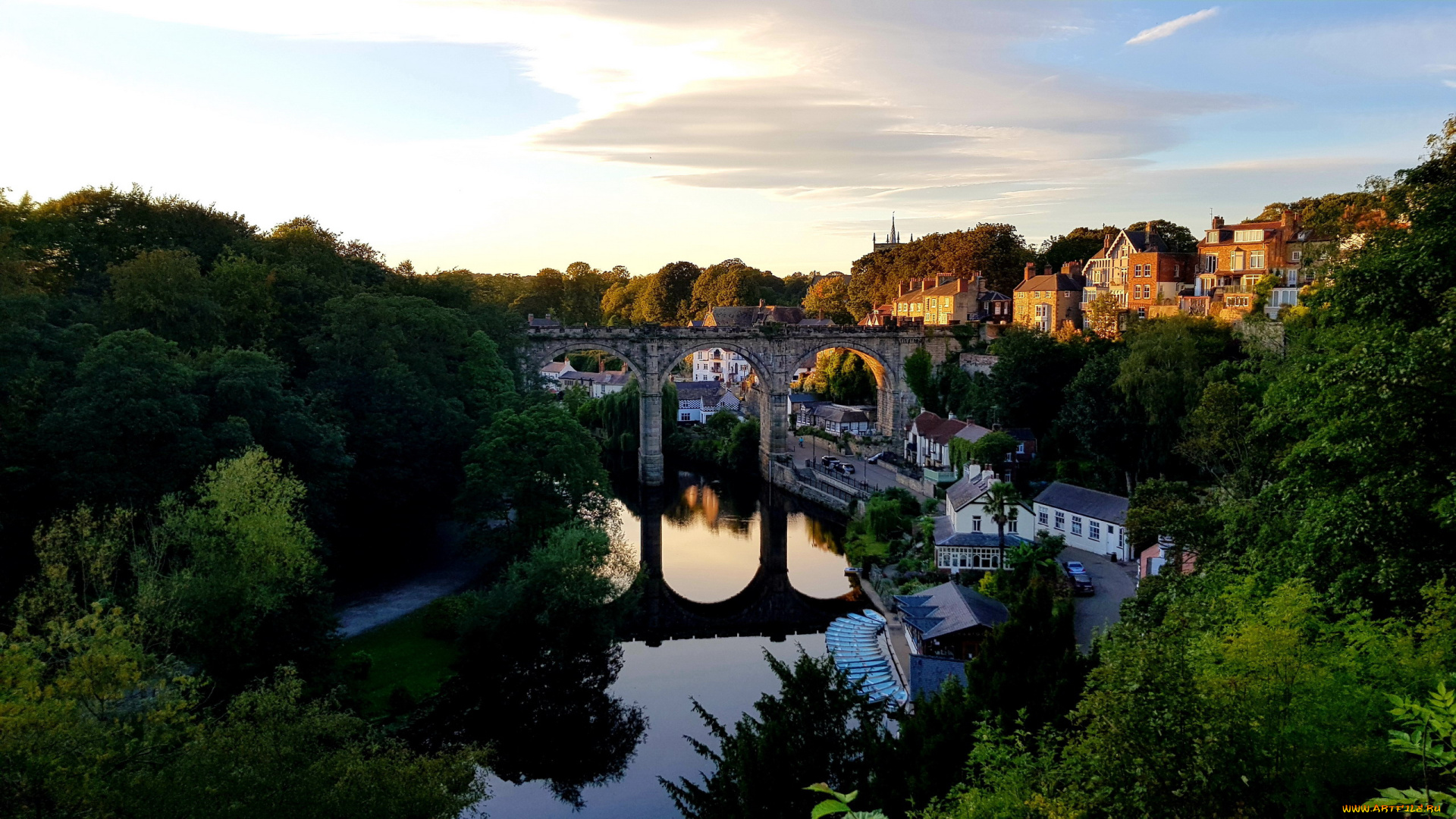 knaresborough, viaduct, , united, kingdom, города, -, мосты, река, мост