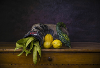 обоя еда, натюрморт, овощи, лимоны, башмак