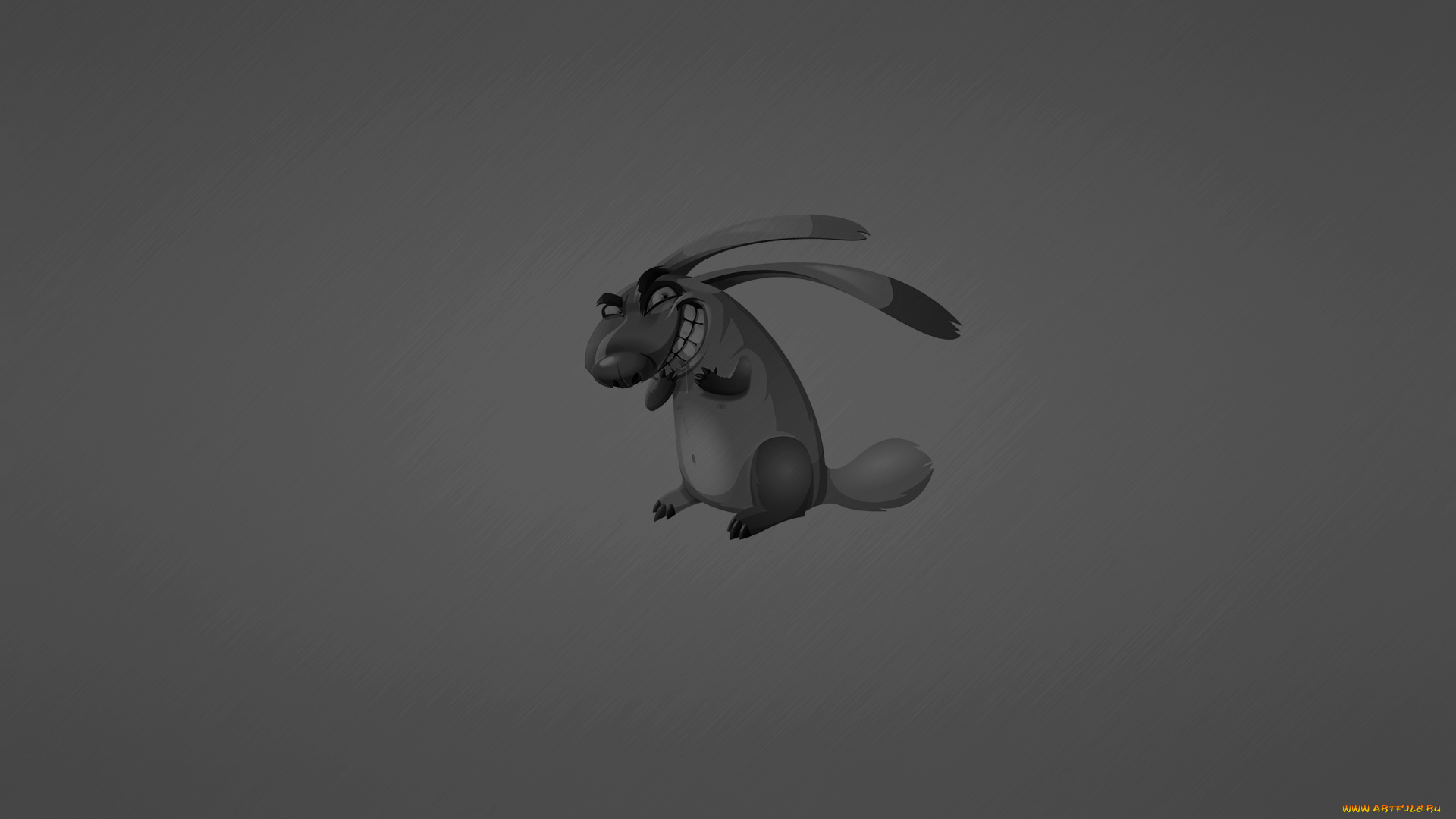 кролик, векторная, графика, заяц, серый