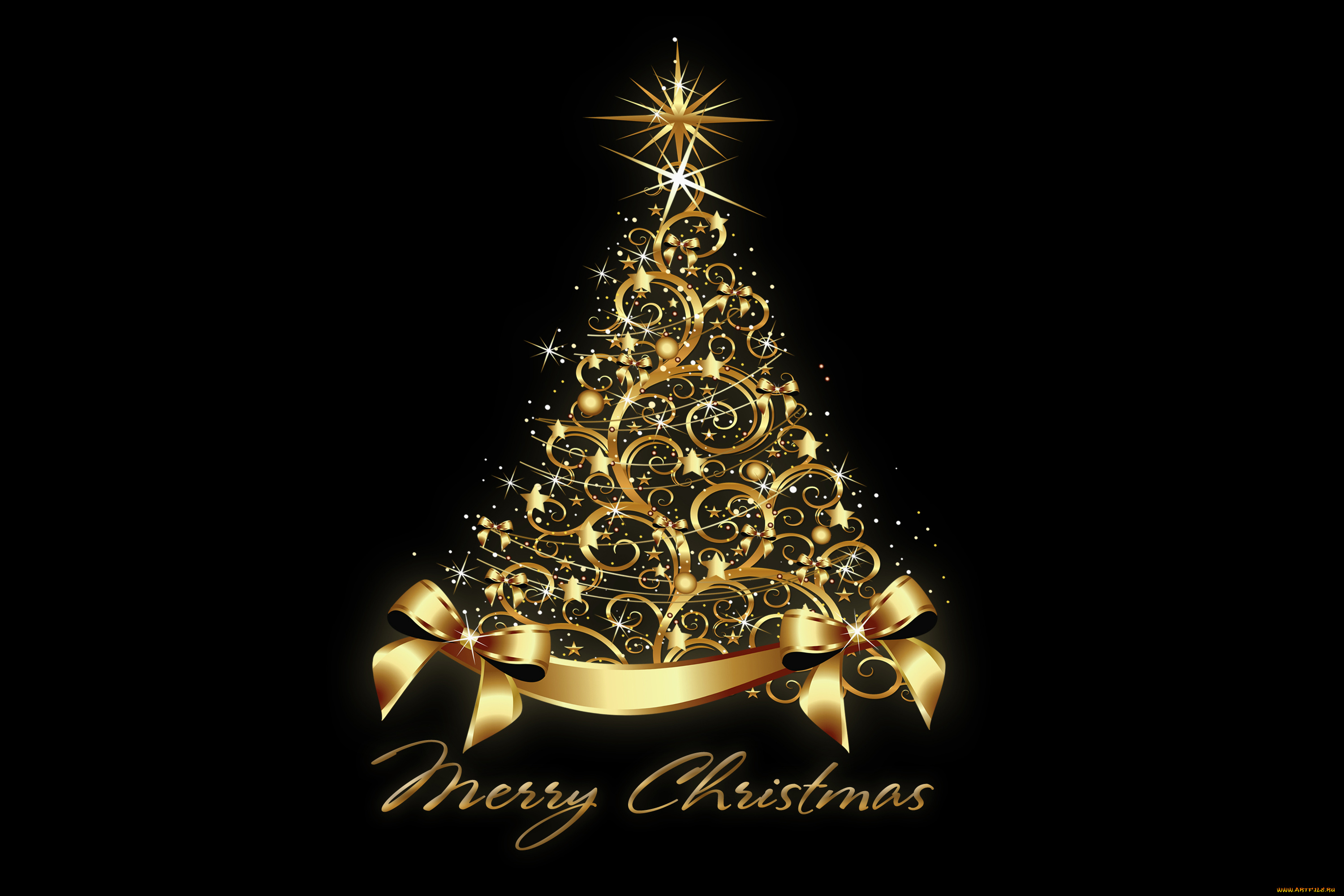 праздничные, векторная, графика, , новый, год, елка, рождество, xmas, tree, golden, новый, год, new, year, merry, christmas