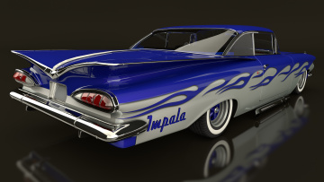 обоя автомобили, 3д, 1959, chevrolet, impala