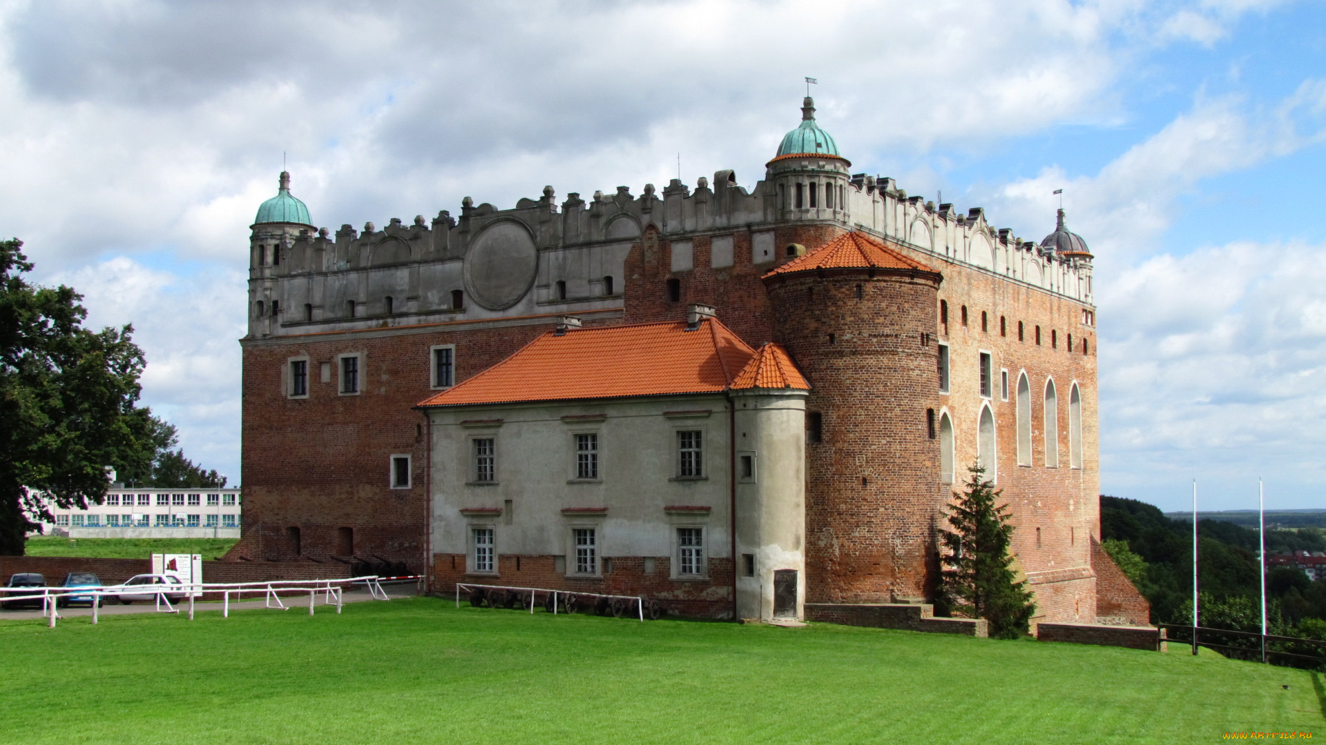 golub-dobrzyn, , castle, , польша, города, -, дворцы, , замки, , крепости, польша, golub-dobrzyn, ландшафт, трава, замок, castle