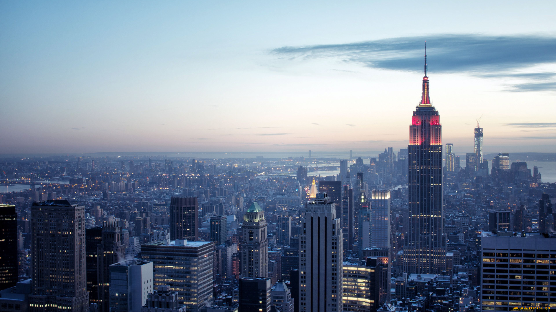 new, york, city, города, нью, йорк, сша, небоскрёбы, панорама, ночной, город
