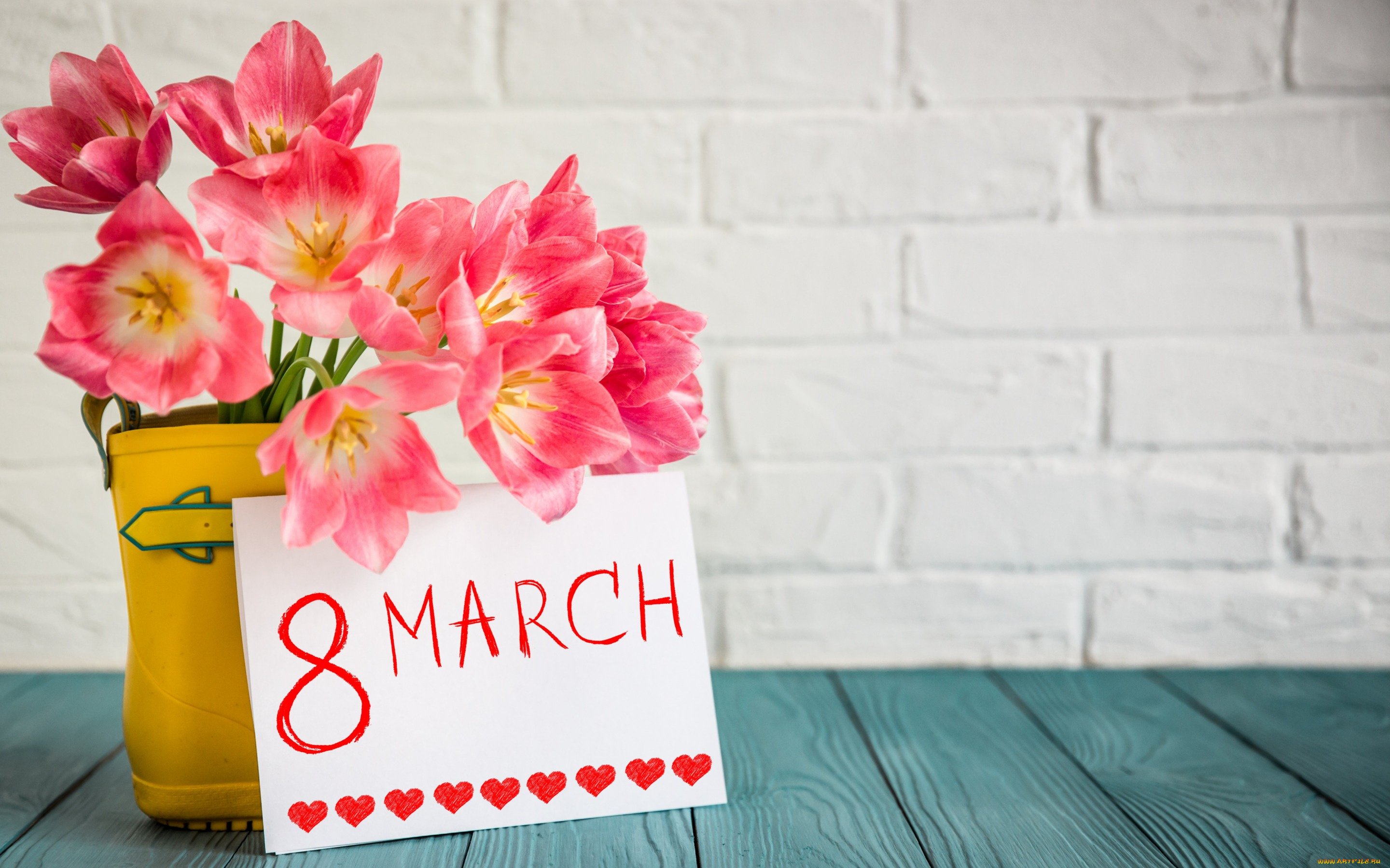праздничные, международный, женский, день, -, 8, марта, праздник, весны, тюльпаны, открытка, 8, марта, букет