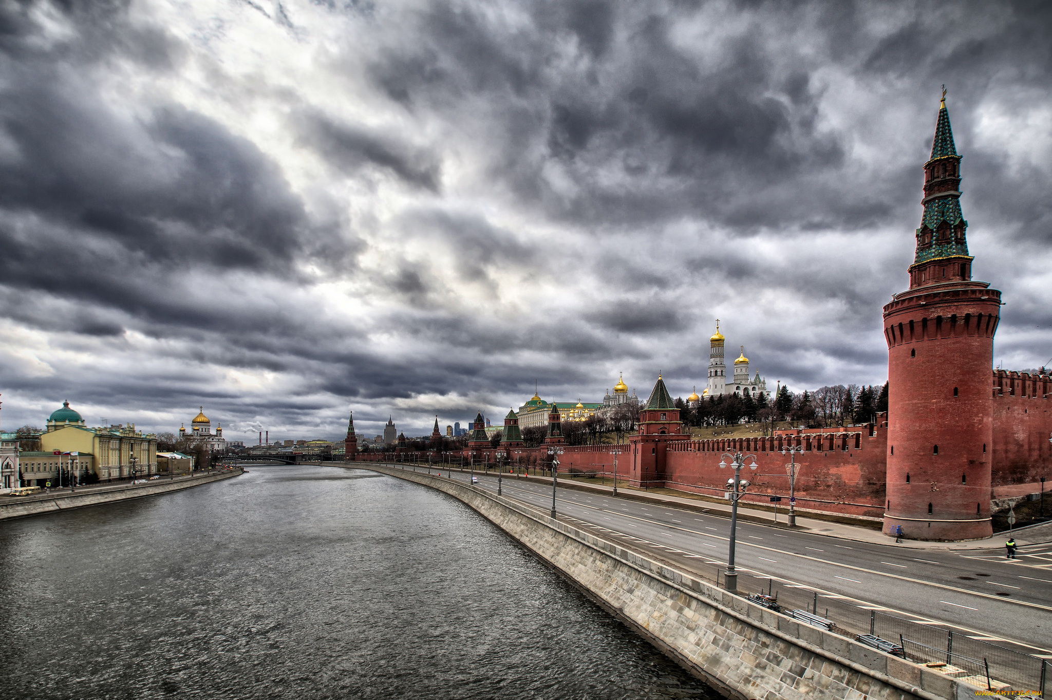 moscow, , kremlin, города, москва, , россия, набережная, река