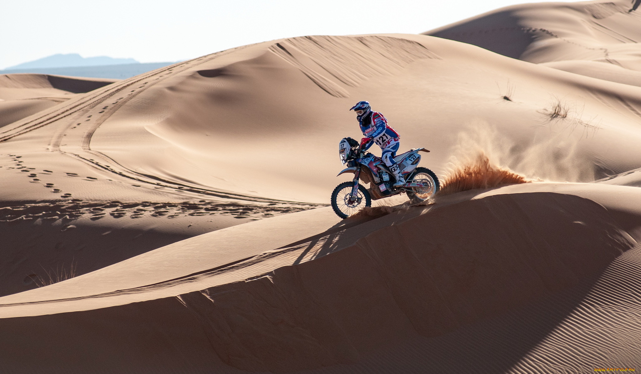 спорт, мотокросс, мотоцикл, гонка, пустыня
