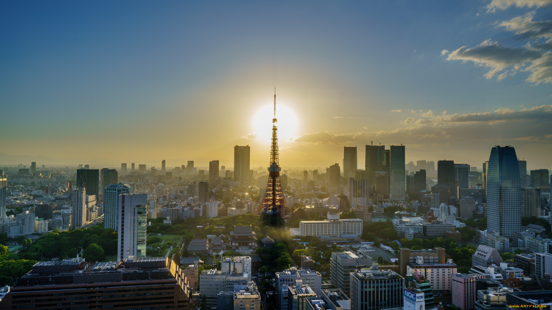 tokyo, sunset, города, токио, , Япония, рассвет