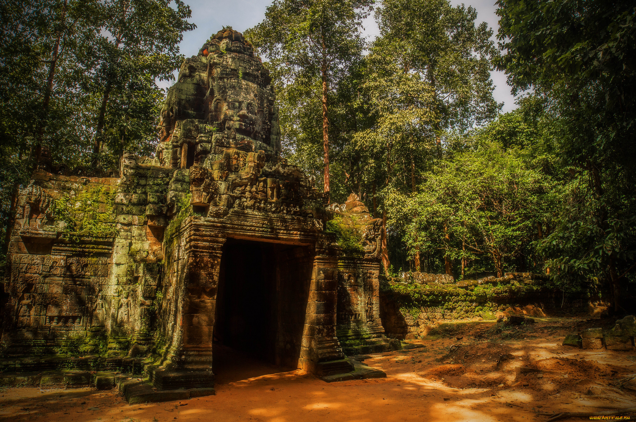ta, som, , angkor, , cambodia, города, -, буддийские, и, другие, храмы, капище