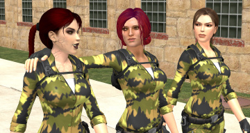 Картинка 3д+графика армия+ military девушки взгляд фон униформа