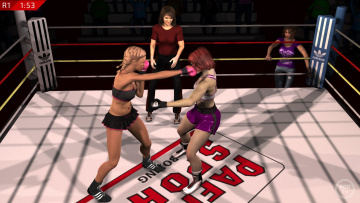 Картинка 3д+графика спорт+ sport фон девушки бокс ринг взгляд