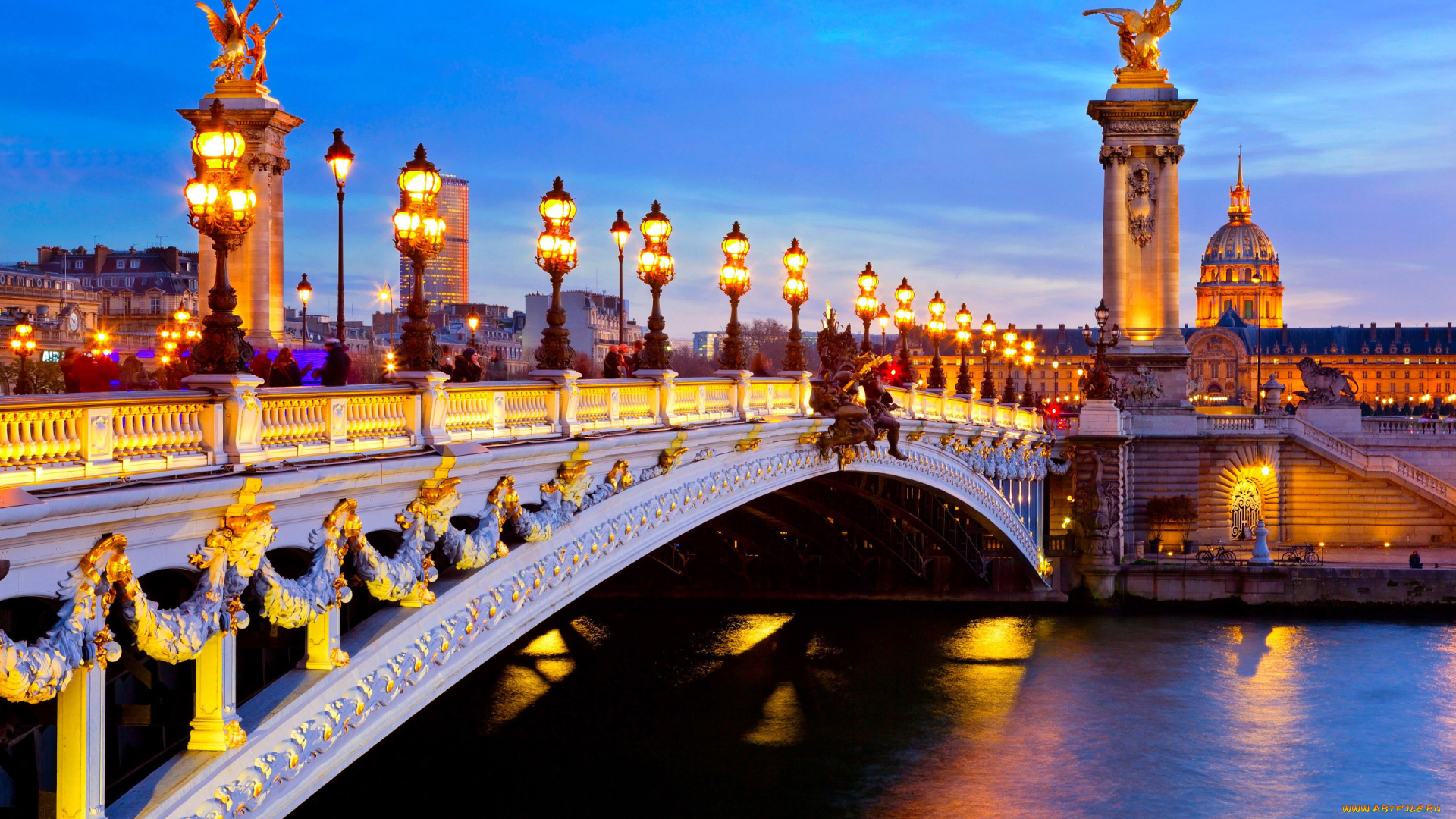 города, париж, , франция, мост