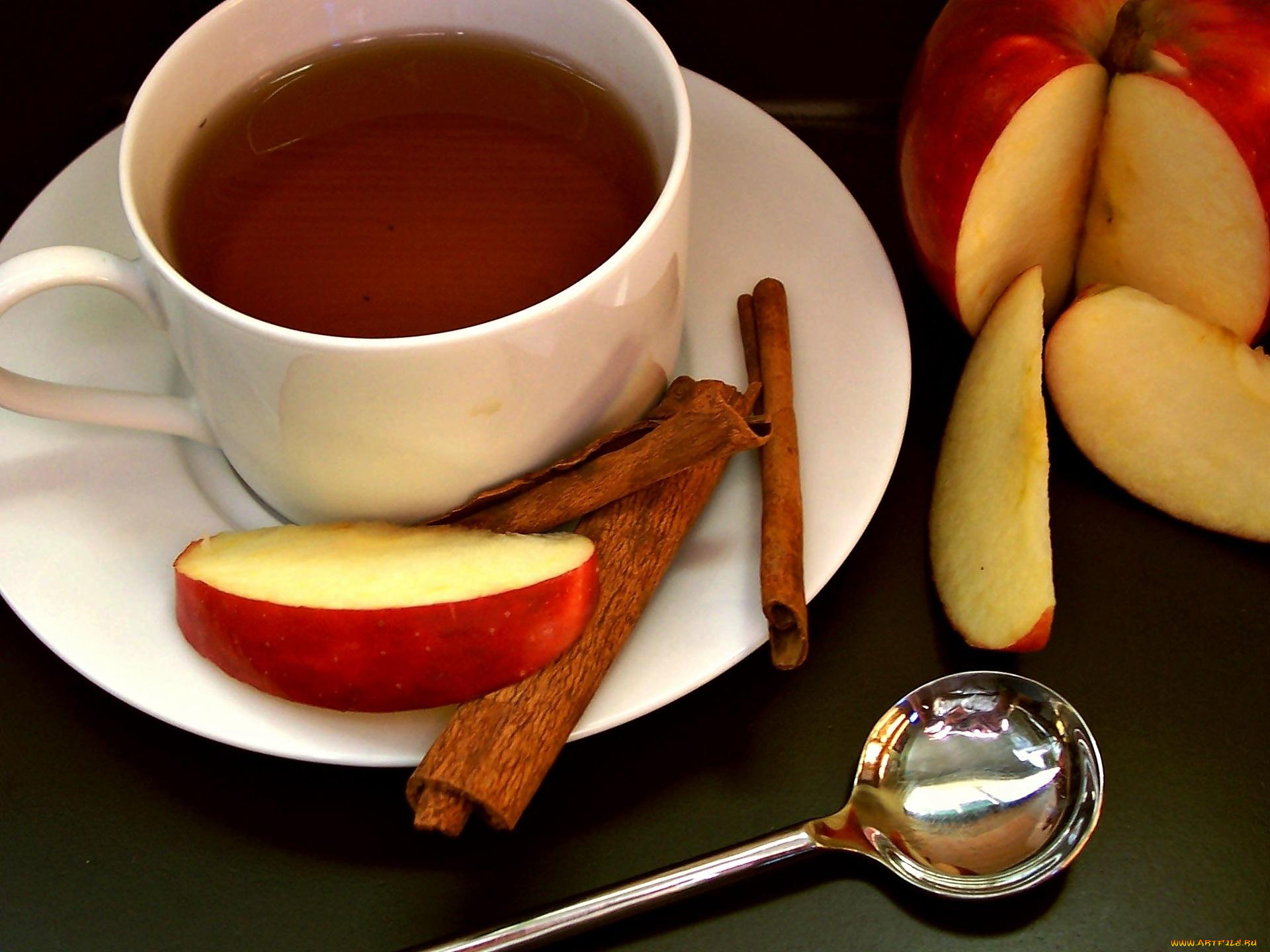 еда, напитки, , Чай, чай, корица, яблоки