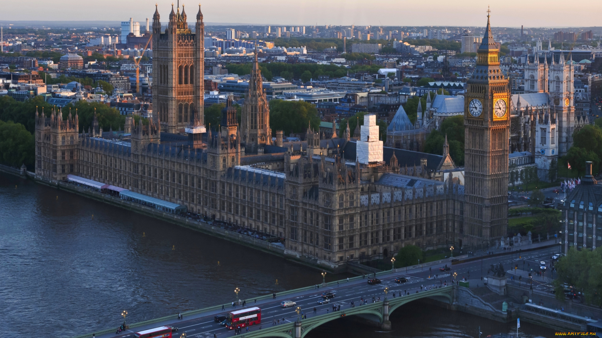 города, лондон, , великобритания, мост, парламент