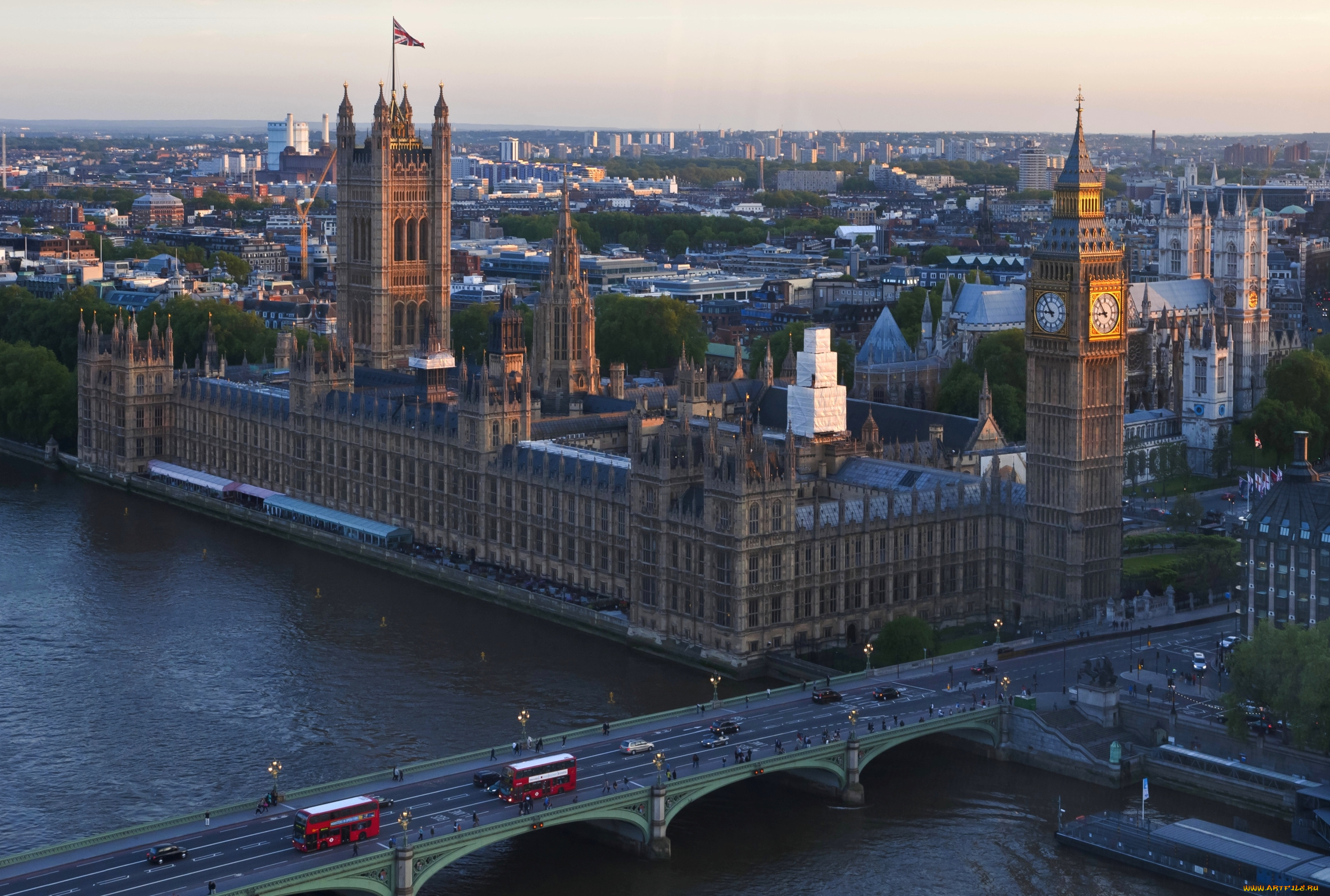 города, лондон, , великобритания, мост, парламент