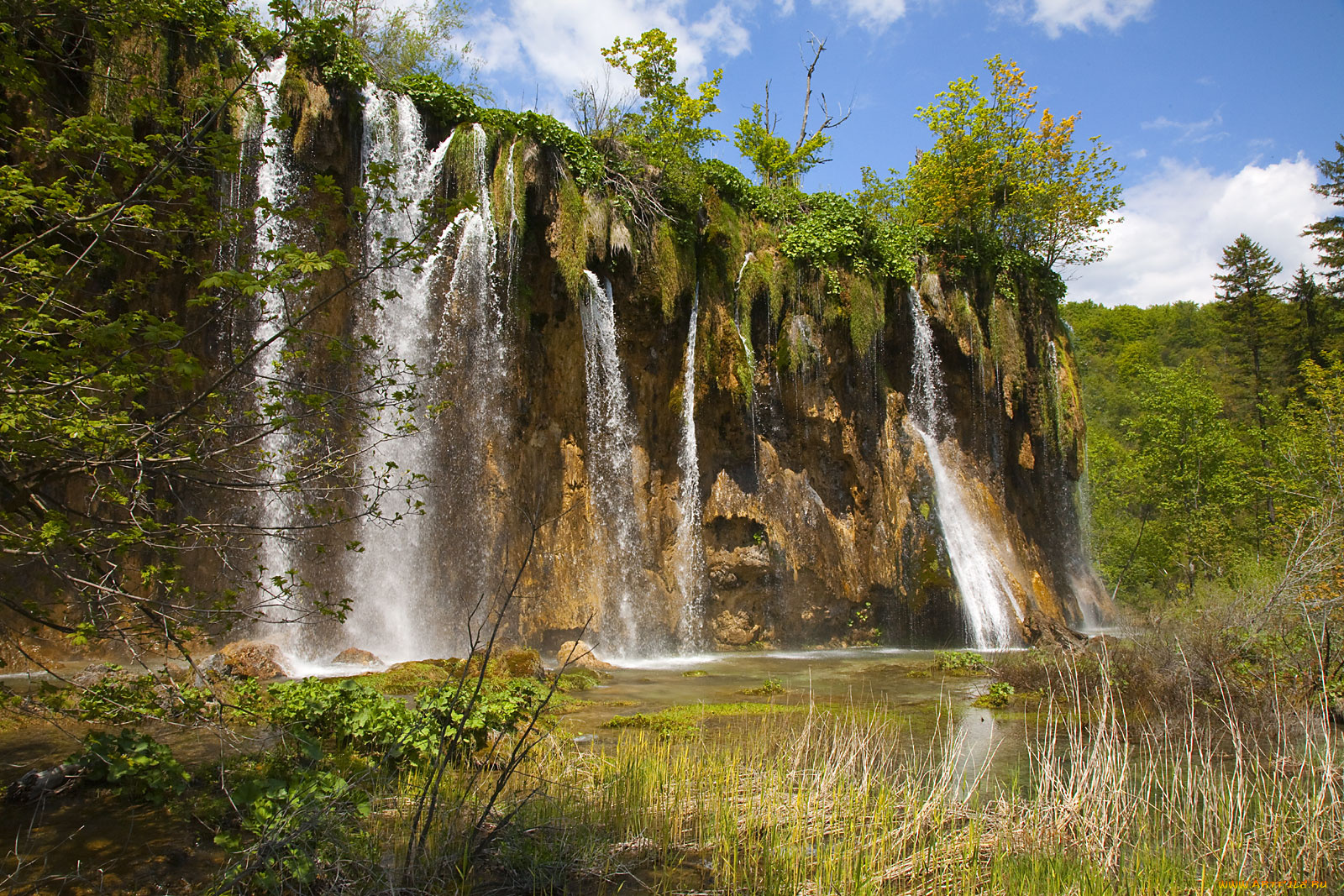 плитвицкие, озёра, хорватия, природа, водопады, вода, обрыв