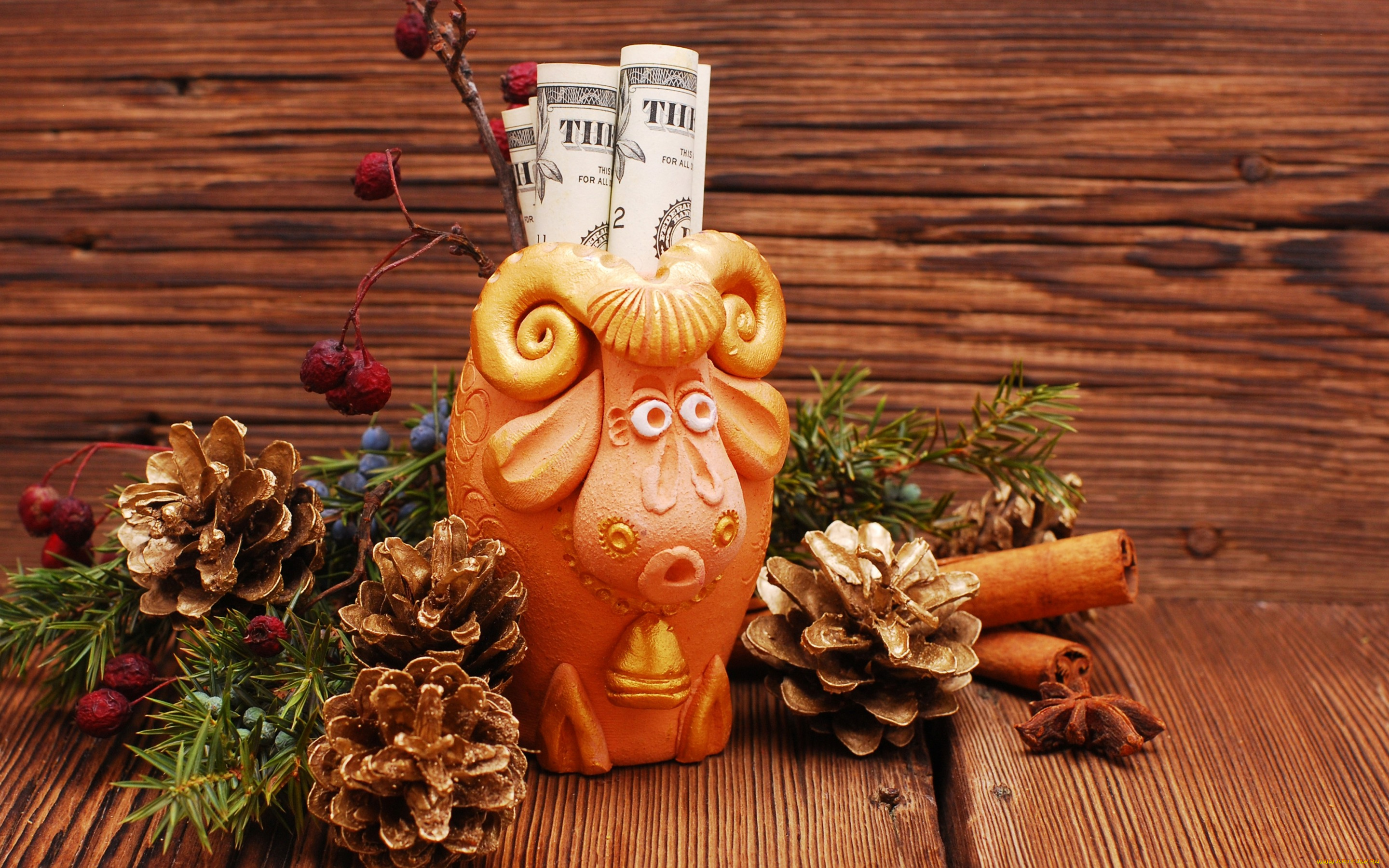 праздничные, фигурки, новый, год, dollar, money, decoration, 2015, symbol, new, year, sheep