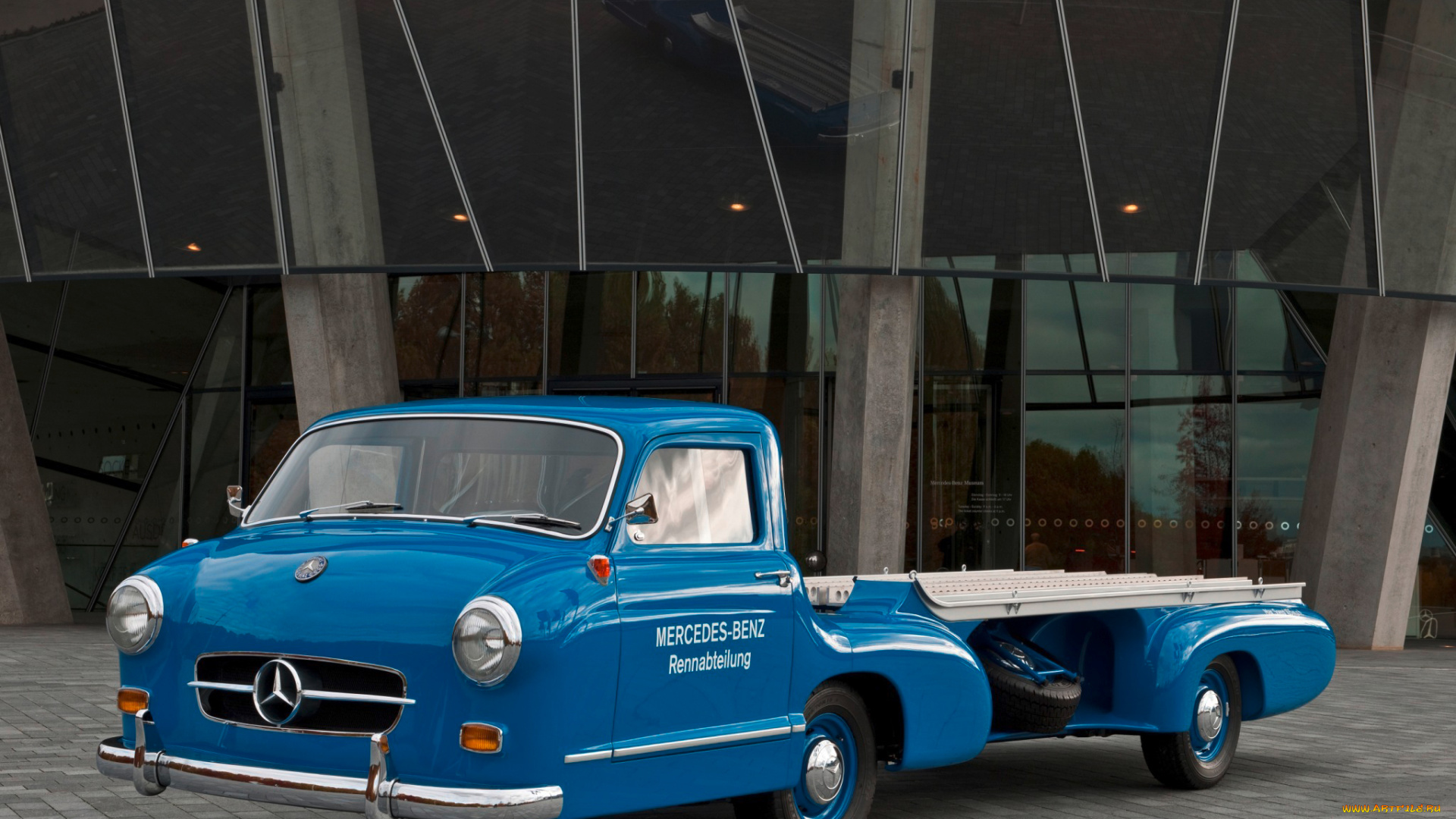 mercedes-benz, blue, wonder, transporter, concept, 1954, автомобили, mercedes-benz, blue, 1954, transporter, wonder, concept