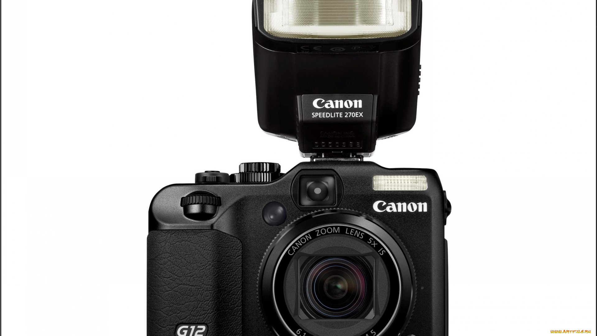 canon, power, shot, g12, &, w270ex, бренды, cancun, фотокамера, цифровая, объектив, вспышка