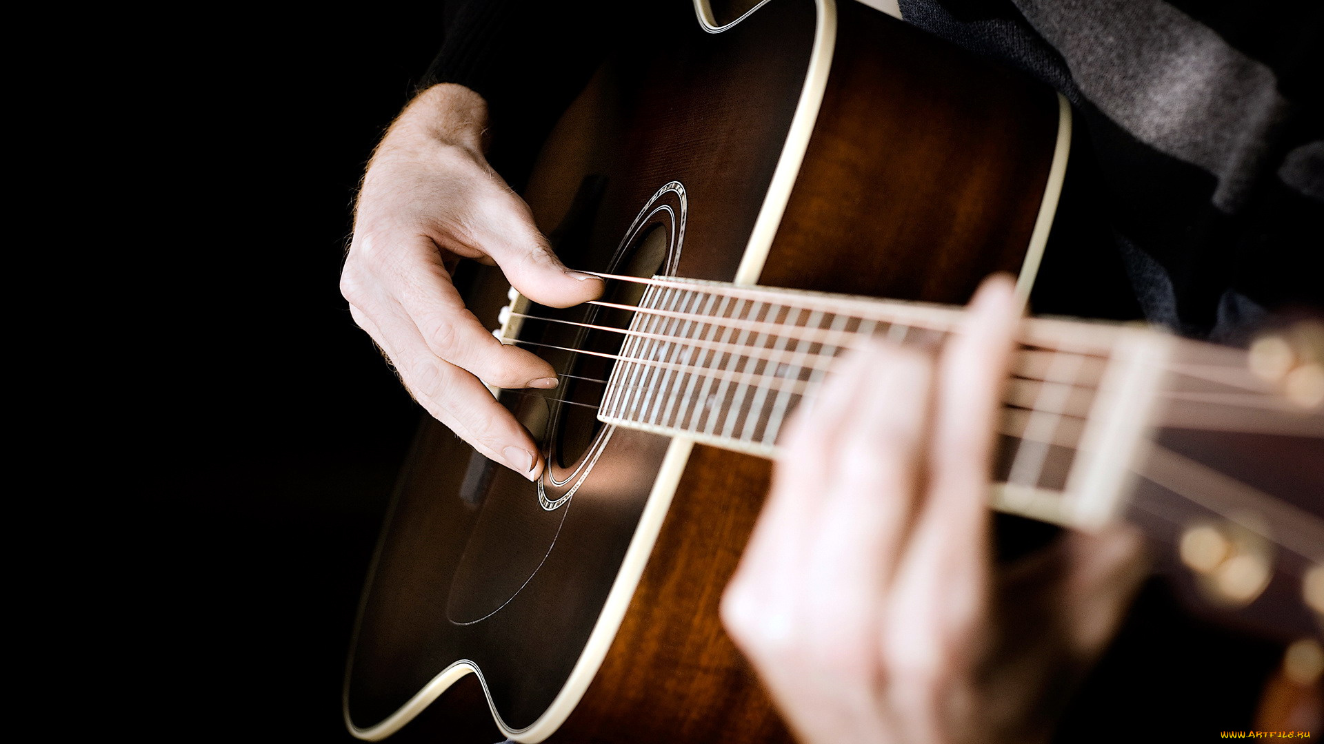 музыка, -музыкальные, инструменты, гитара, руки, музыкант, струны