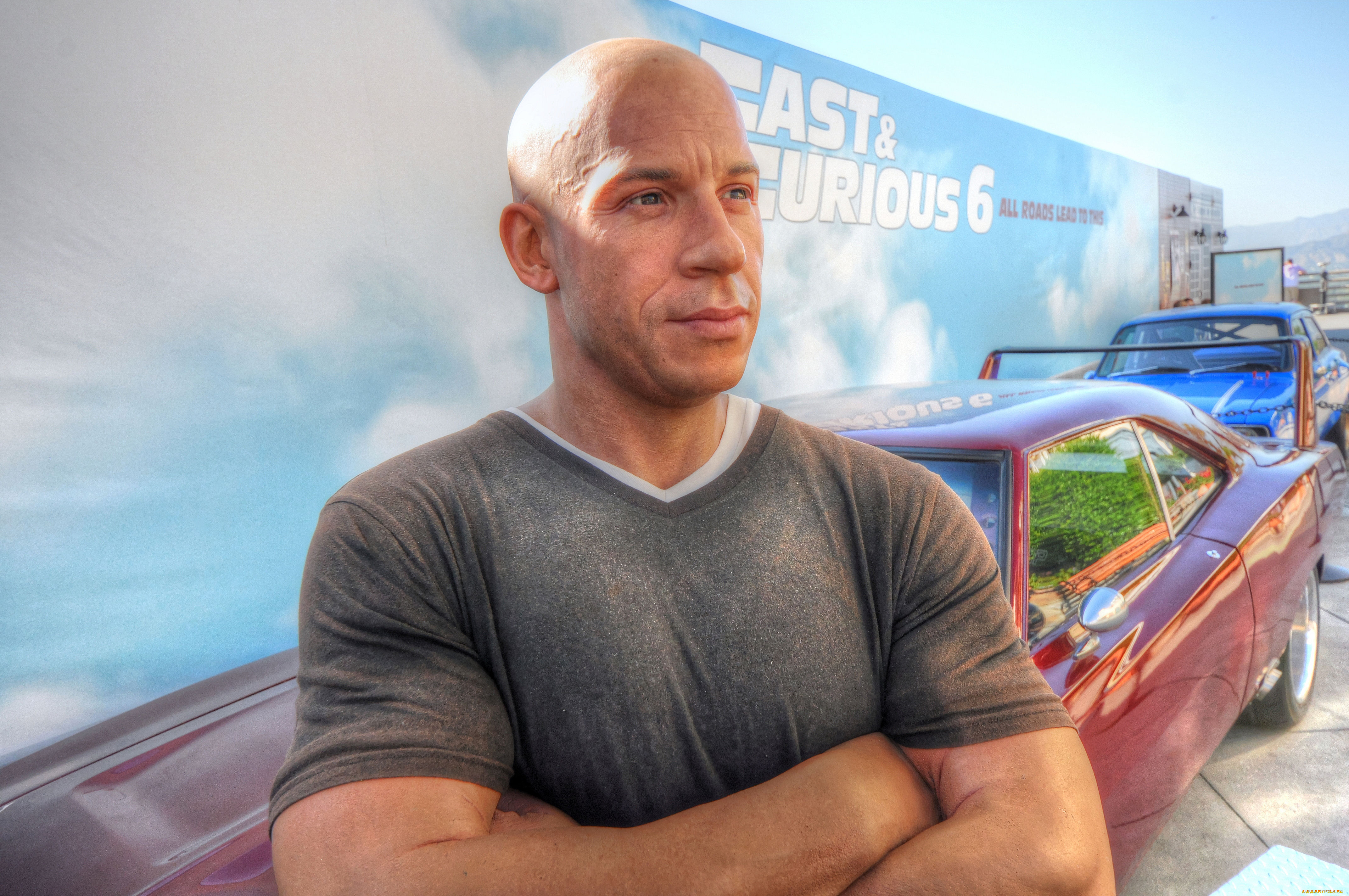 vin, diesel, разное, рельефы, статуи, музейные, экспонаты, hollywood, universal, citywalk, california, los, angeles, восковая, фигура, лос-анджелес