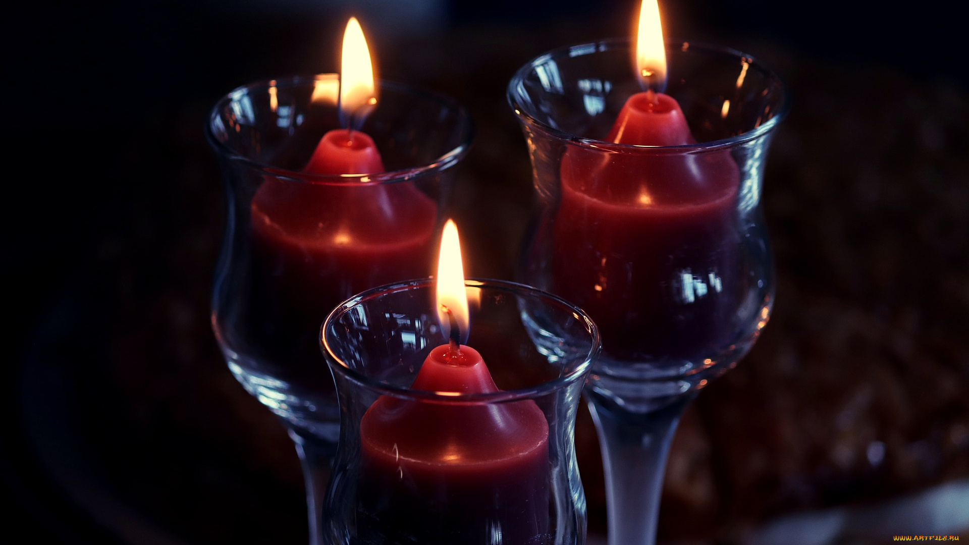 разное, свечи, стеклянные, подсвечники, огоньки