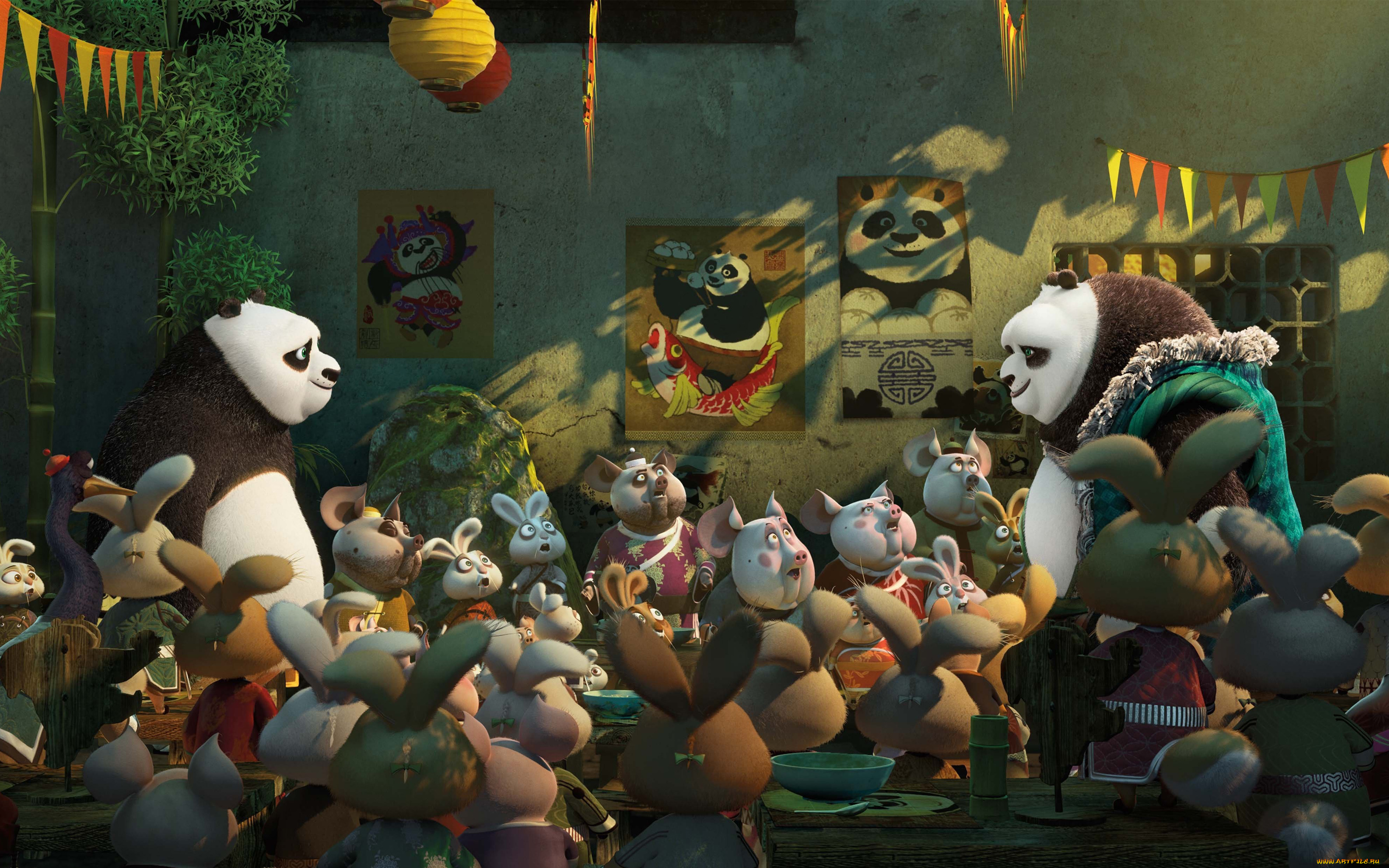kung, fu, panda, 3, мультфильмы, панда