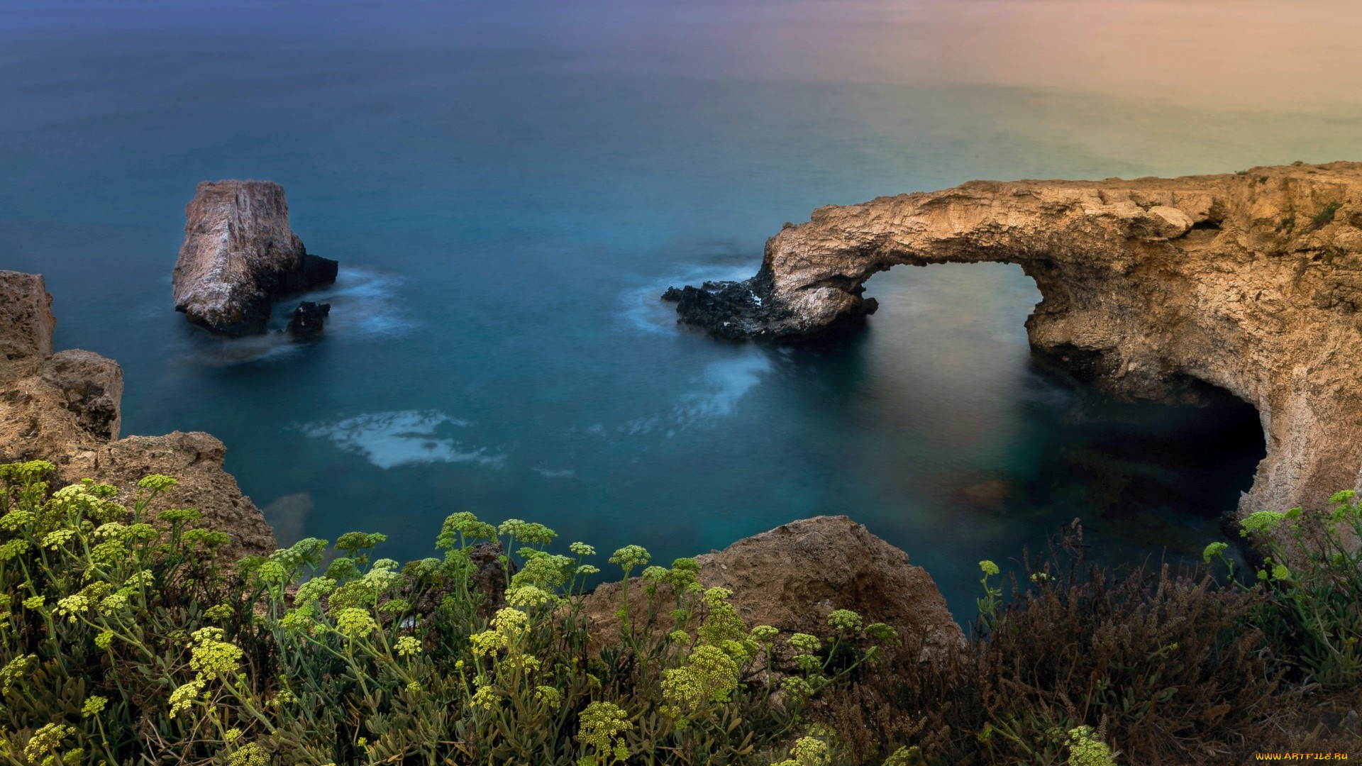 arch, at, the, coast, of, cyprus, природа, побережье, arch, at, the, coast, of, cyprus
