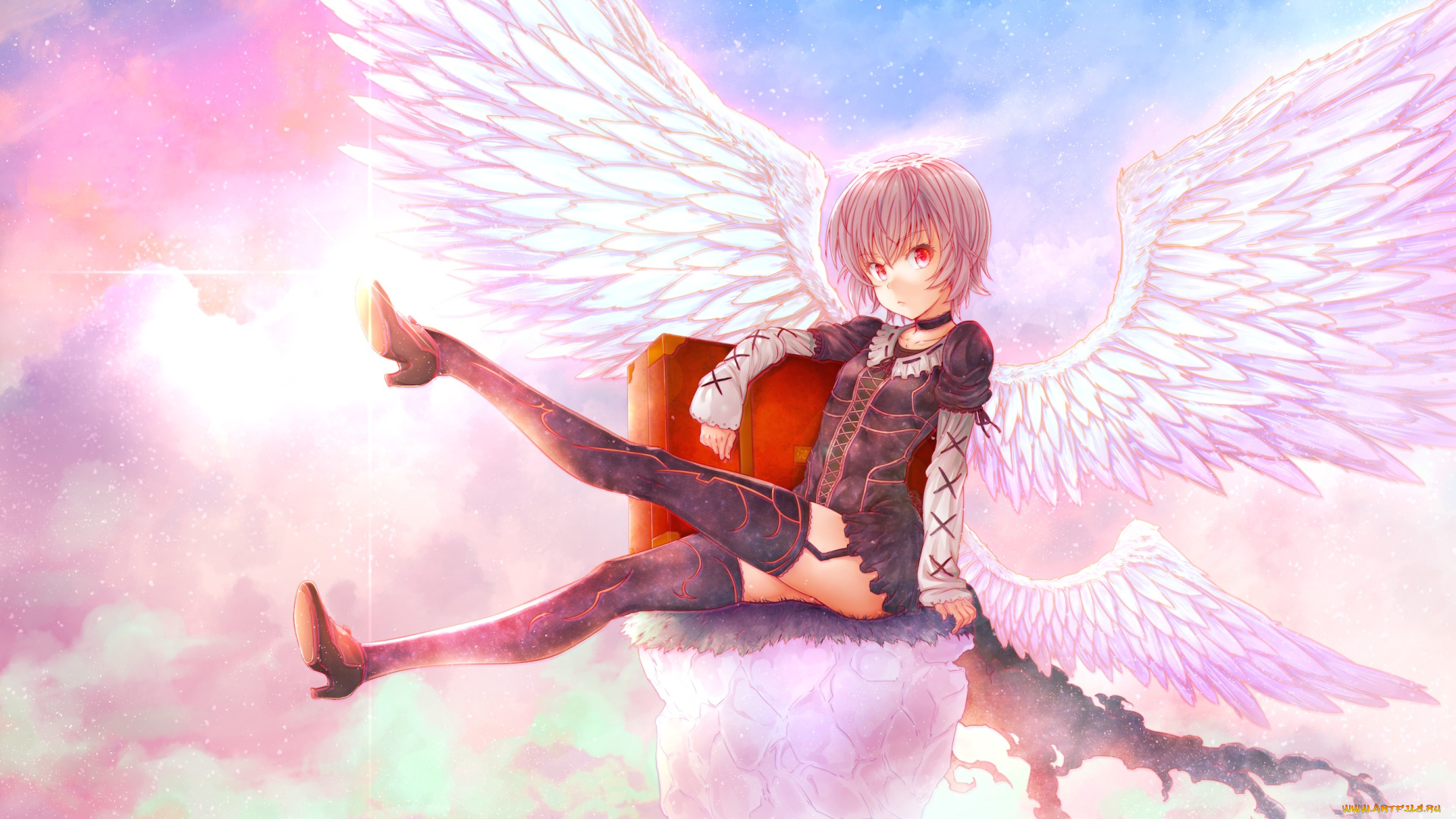 аниме, ангелы, , демоны, puma, hyuma1219, арт, девушка, крылья, ангел