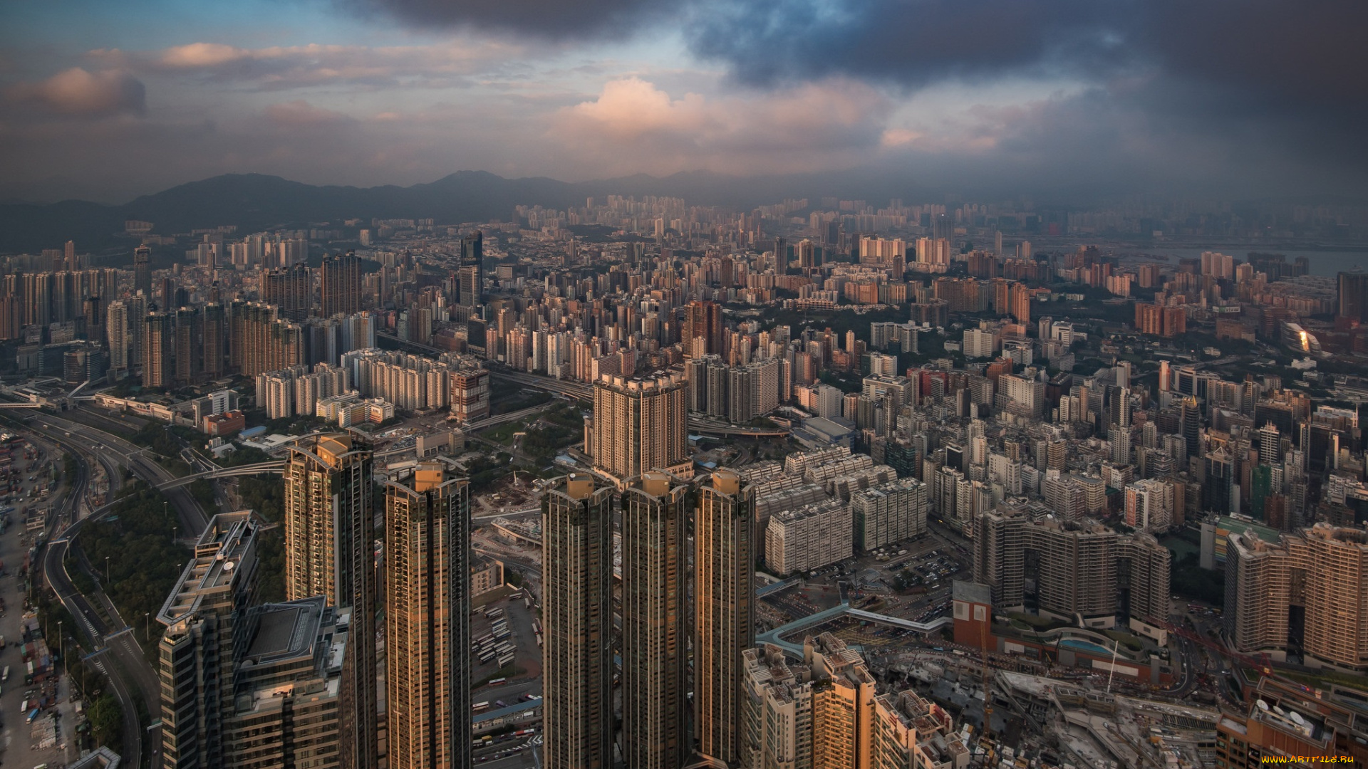 kowloon, , hong, kong, города, гонконг, , китай, небоскребы, панорама