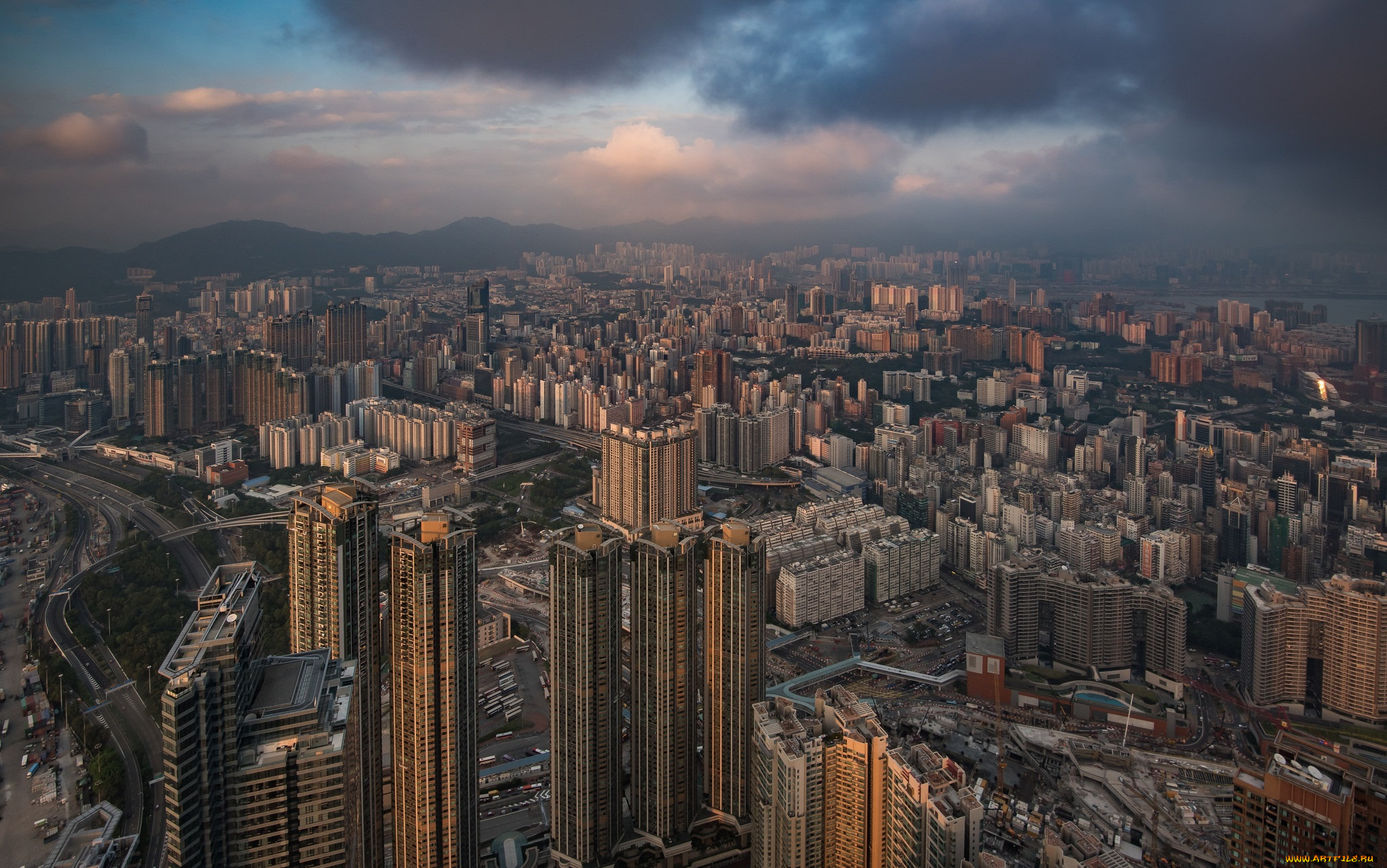 kowloon, , hong, kong, города, гонконг, , китай, небоскребы, панорама