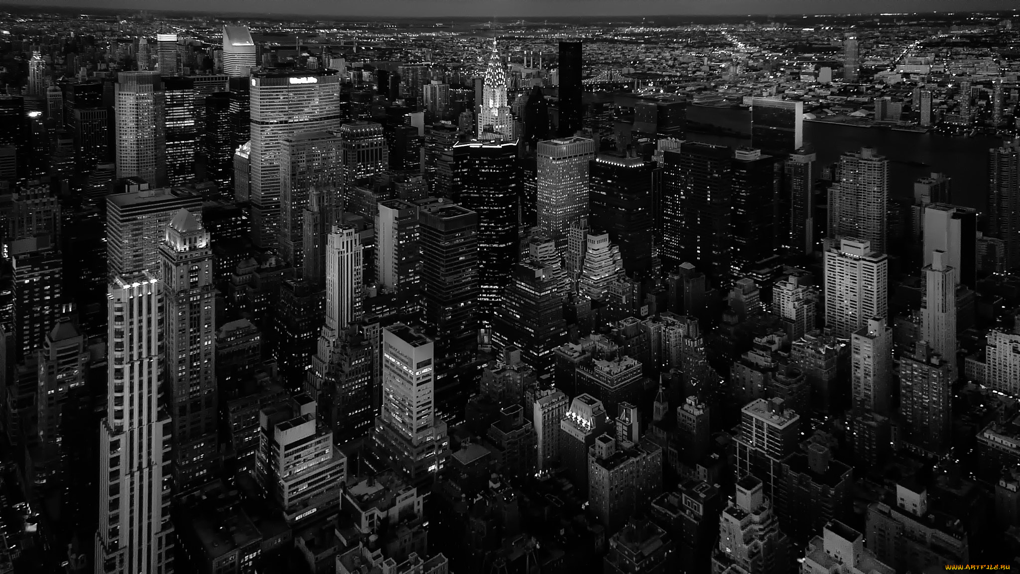 города, нью-йорк, , сша, здания, город, чёрно, -, белое, фото, нью, йорк