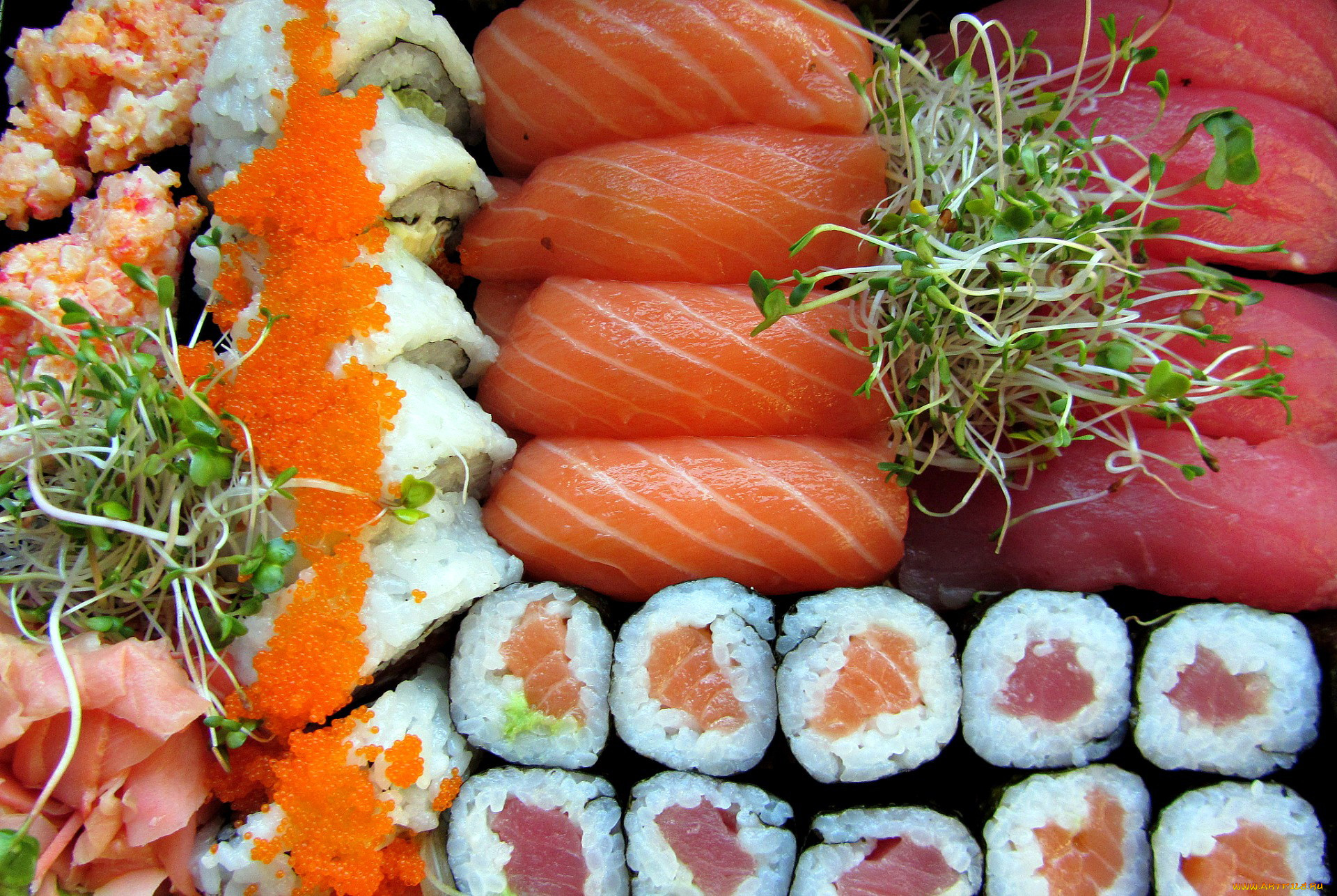 еда, рыба, , морепродукты, , суши, , роллы, кресс, икра, роллы, суши