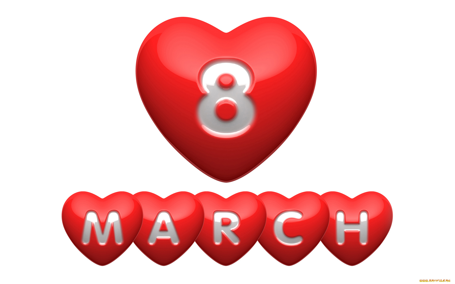 праздничные, международный, женский, день, 8, march, сердечки, red, heart