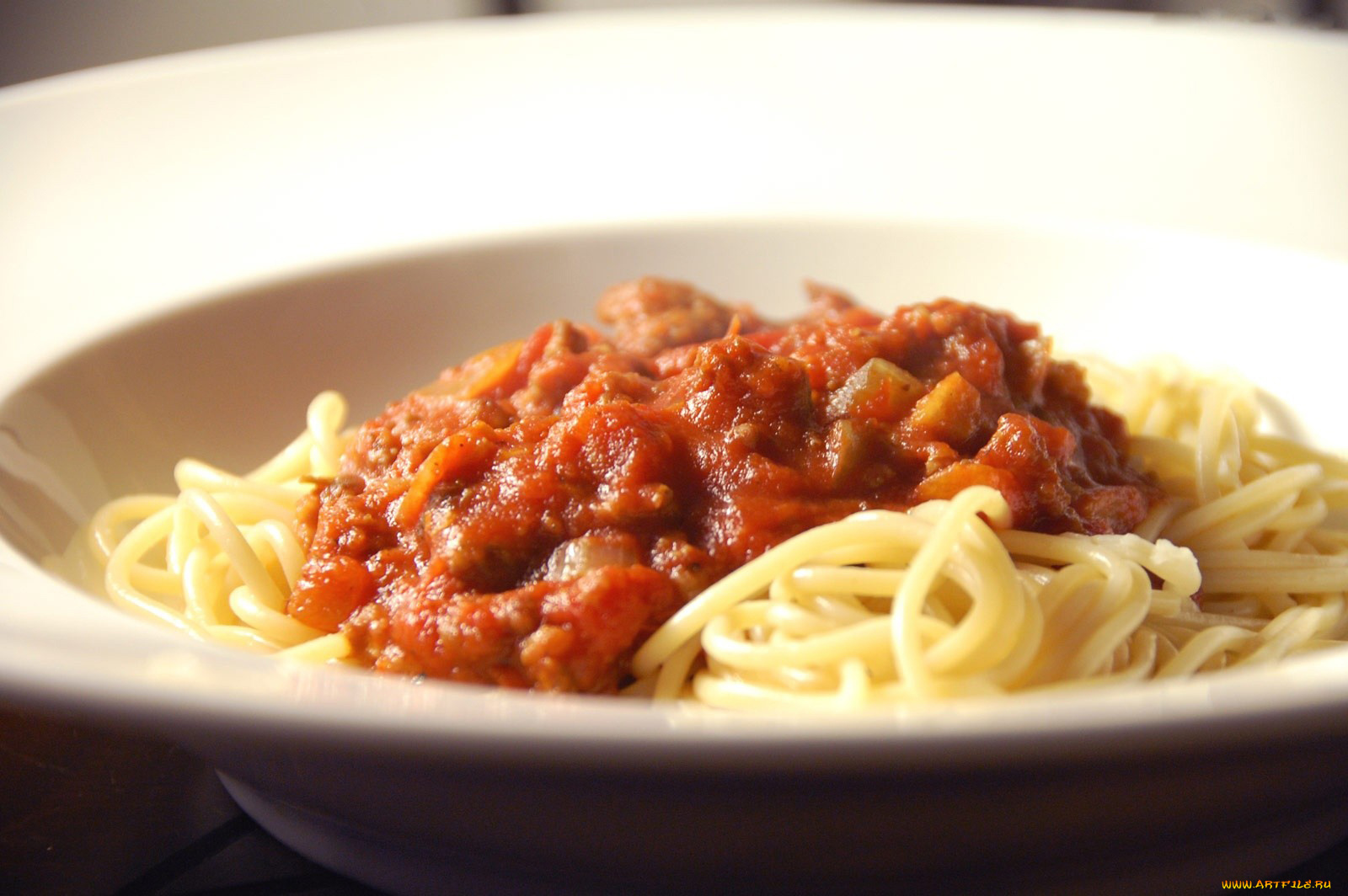 еда, макаронные, блюда, мясо, тарелка, спагетти