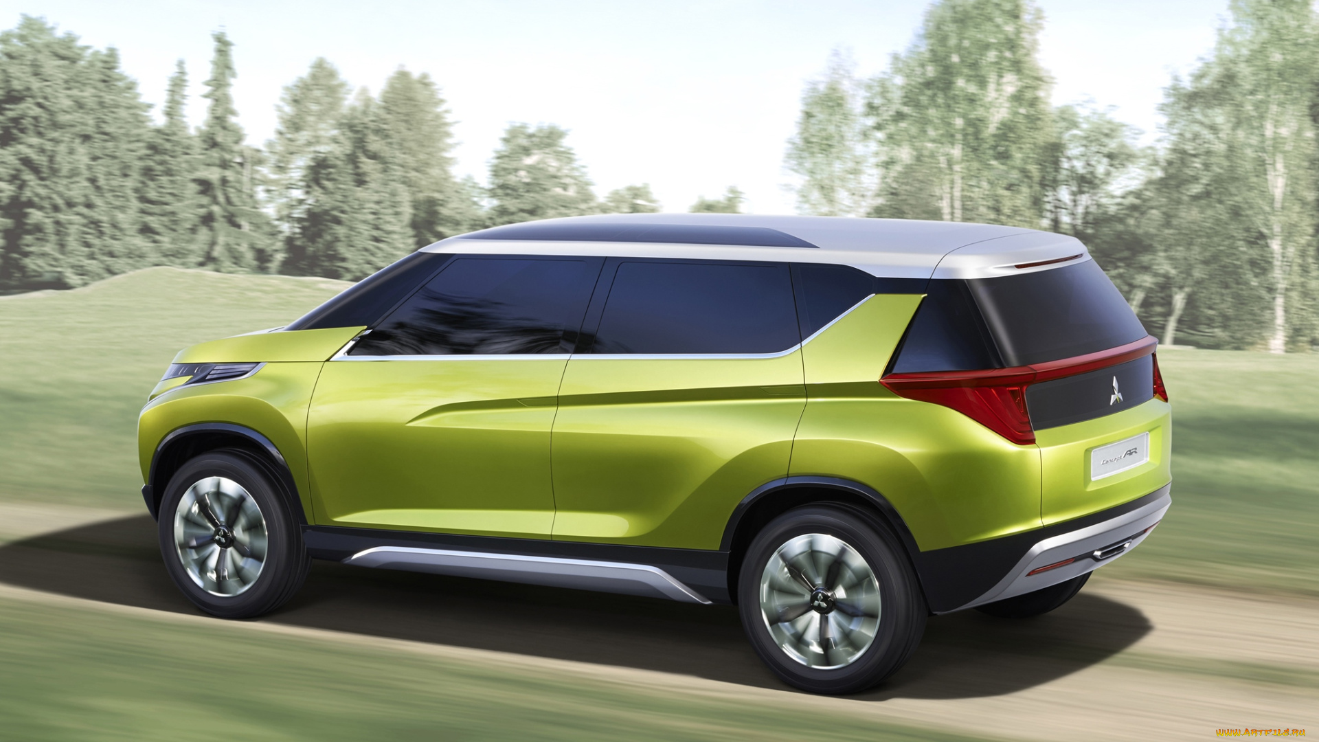 автомобили, 3д, ar, зеленый, 2013, concept, mitsubishi