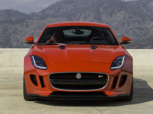 Картинка автомобили jaguar красный 2014 f-type r coupе