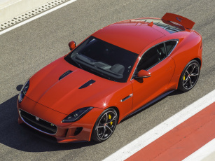 Картинка автомобили jaguar r coupе f-type красный 2014