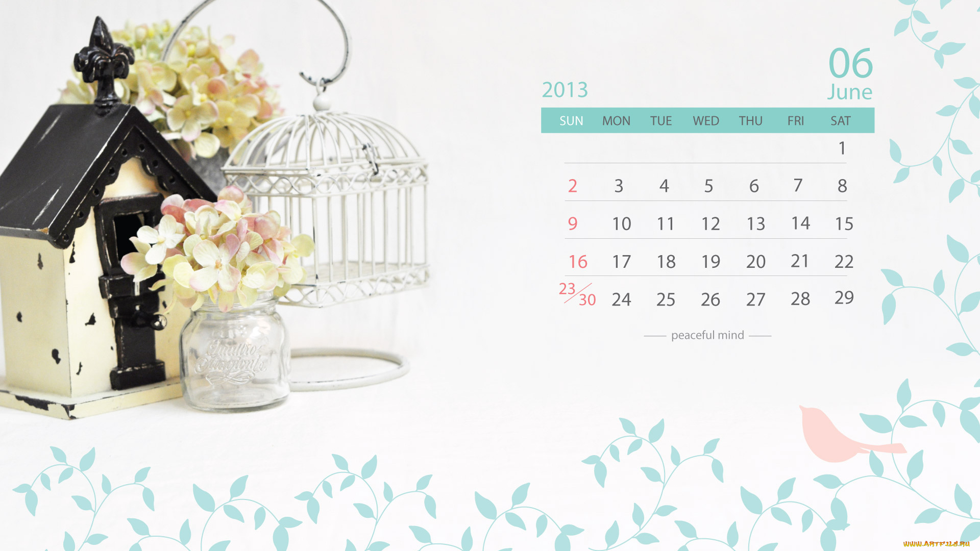 календари, другое, цветы