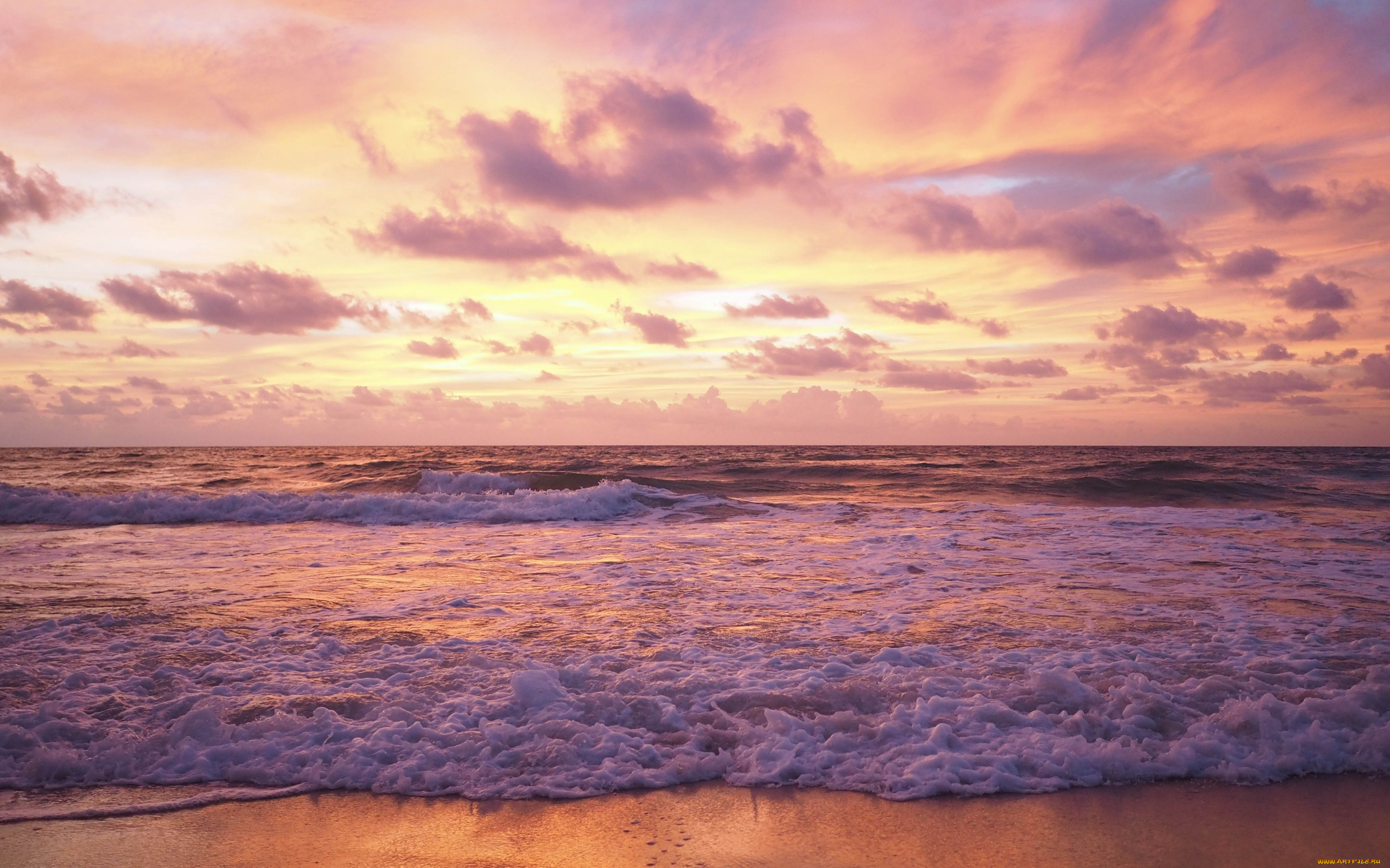 природа, восходы, закаты, beach, песок, pink, море, волны, summer, sunset, лето, пляж, sea, sand, seascape, purple, закат, beautiful, wave