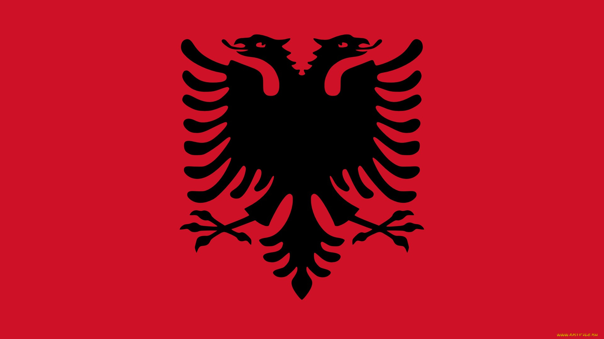 албания, разное, флаги, гербы, красный, двуглавый, орел